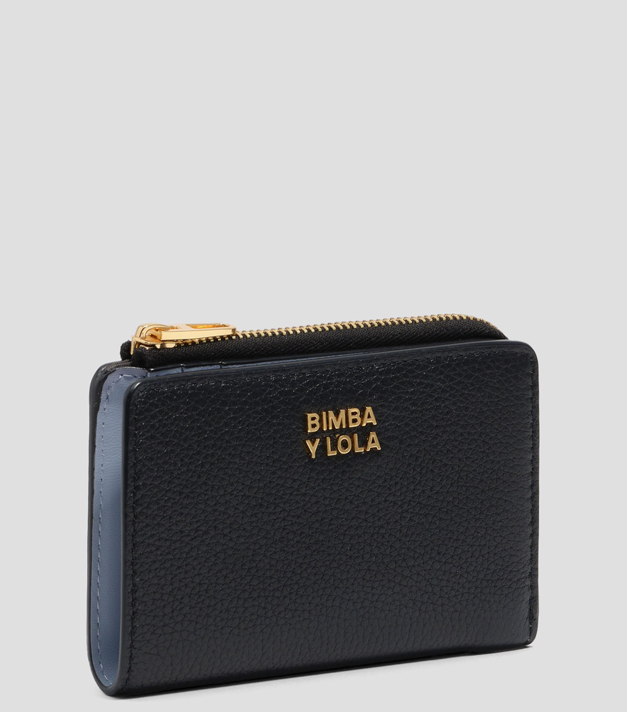 Cartera en piel vacuna con logo Mujer