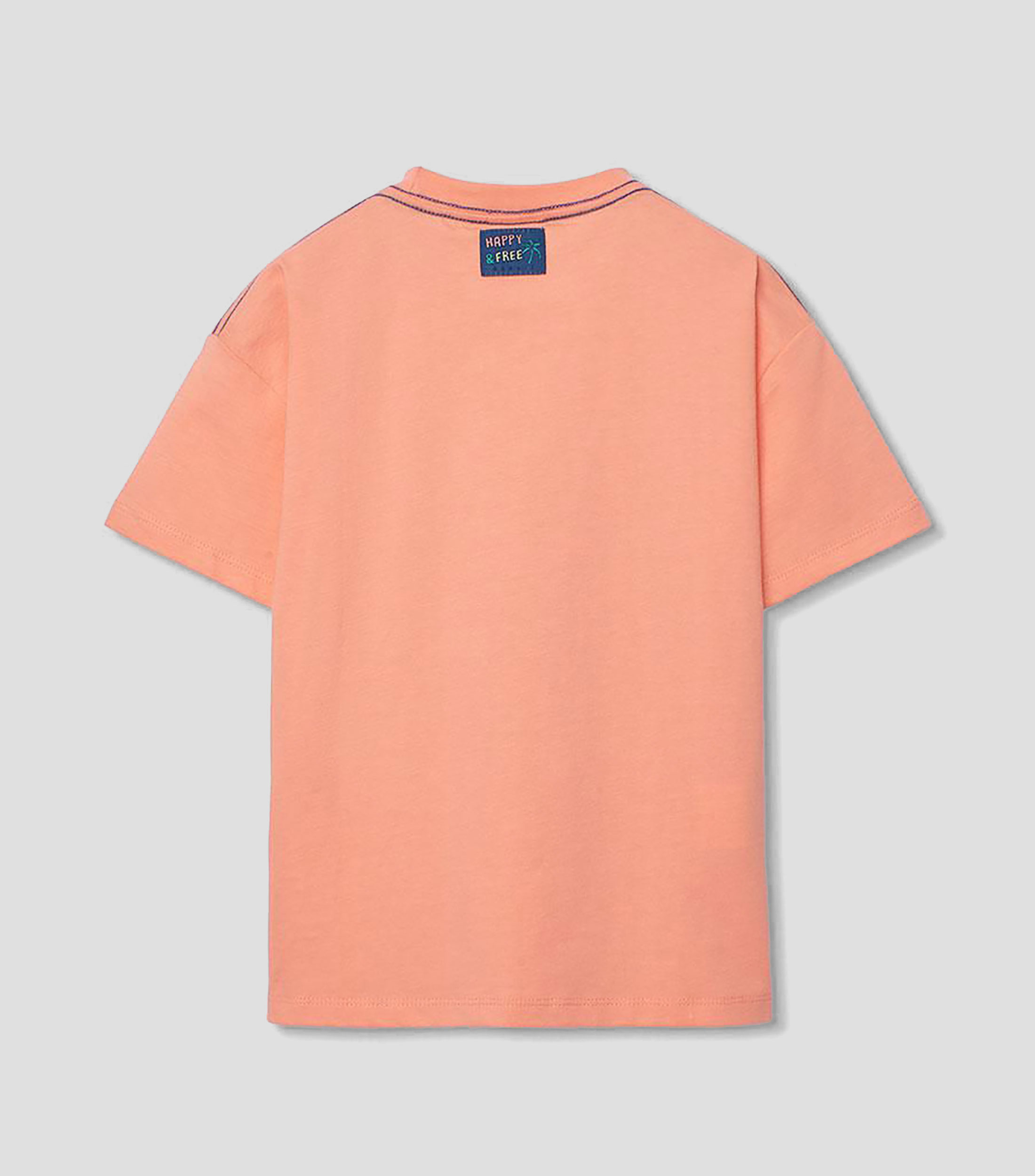 Playera cuello redondo manga corta estampada Niño