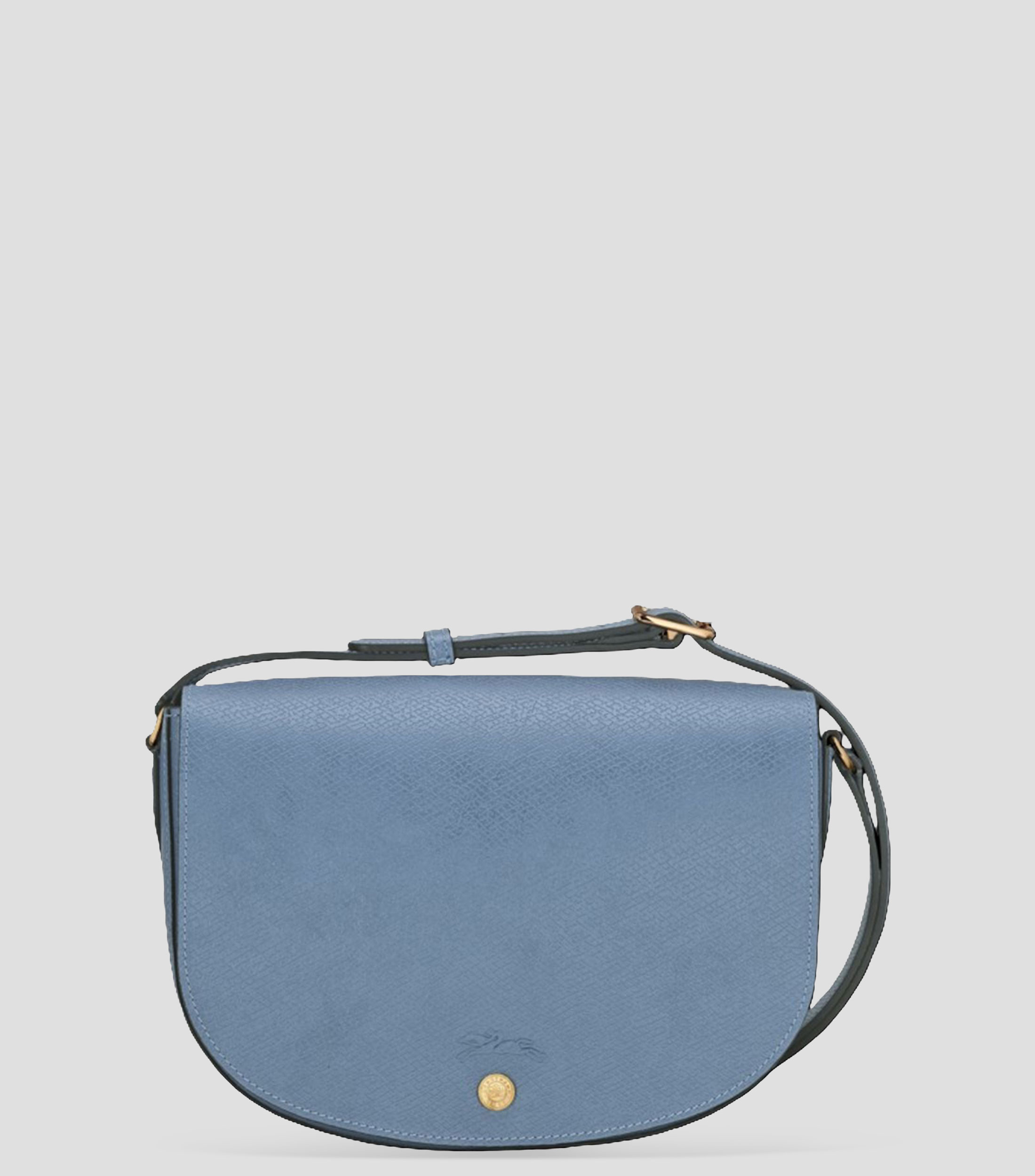 Bolsa Crossbody en piel azul microdiseño Mujer