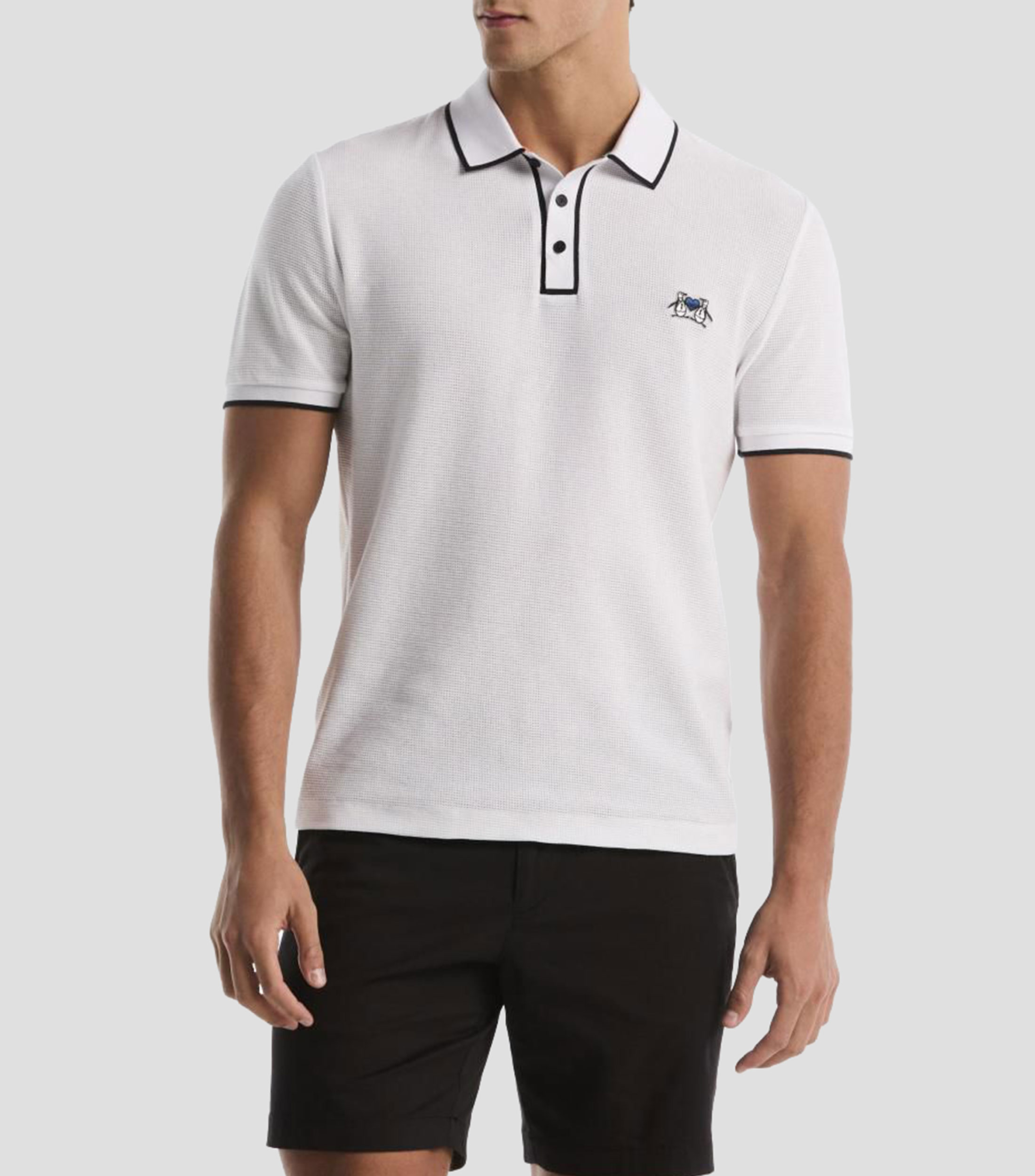 Playera tipo polo manga corta lisa Hombre