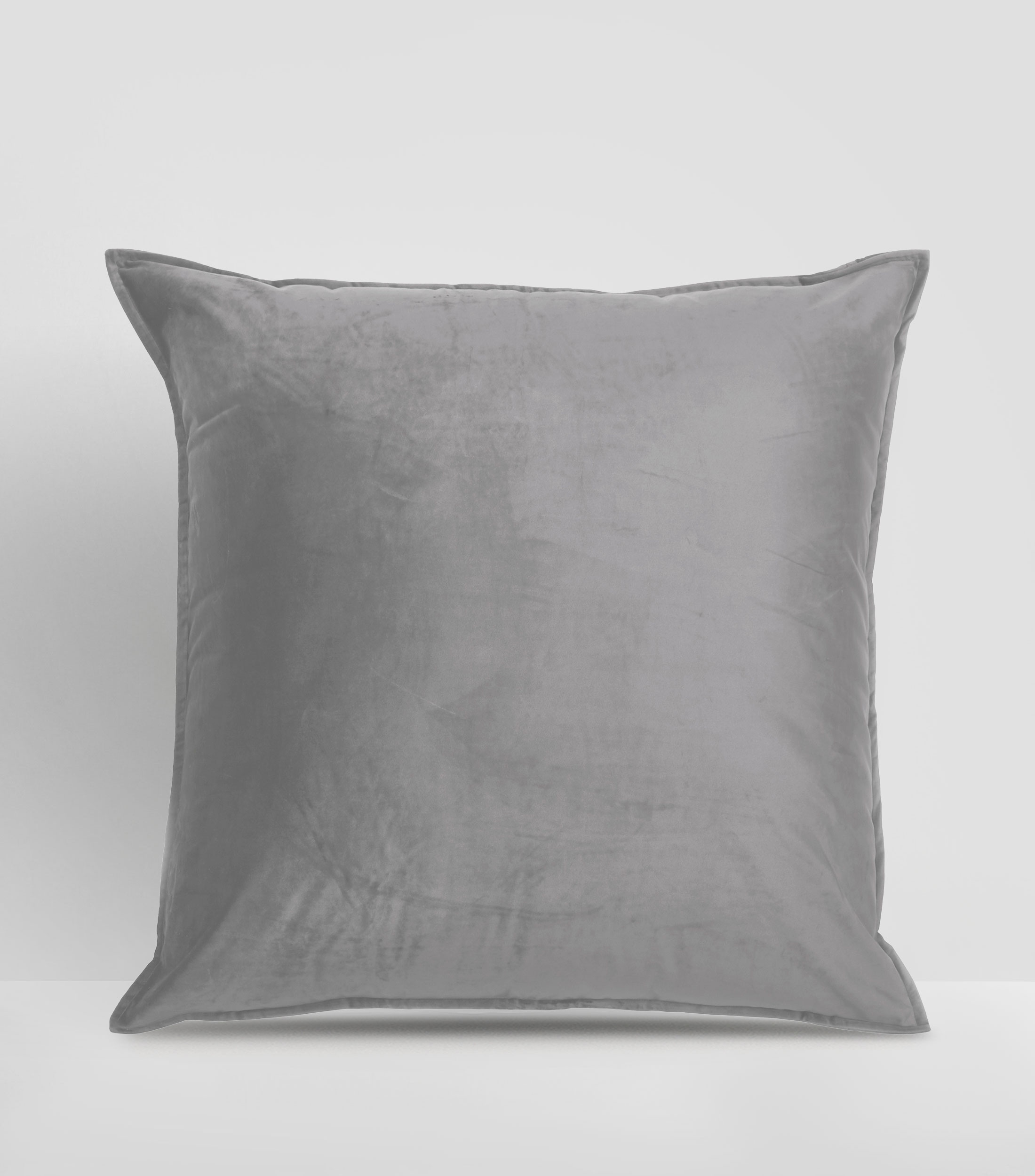 Funda de Cojín Terciopelo Gris Claro 76 x 76 CM