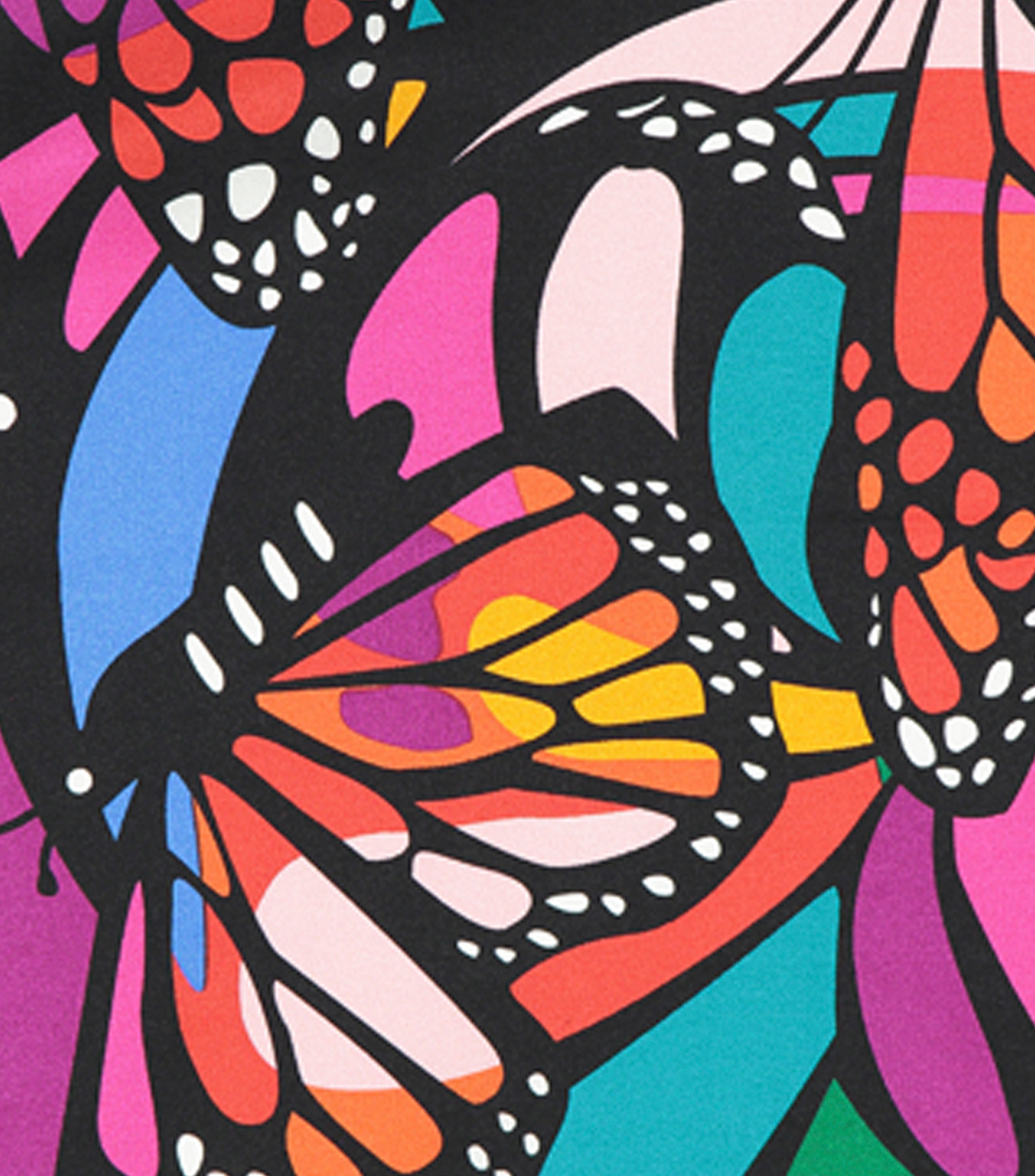 Mascada multicolor con mariposas Mujer