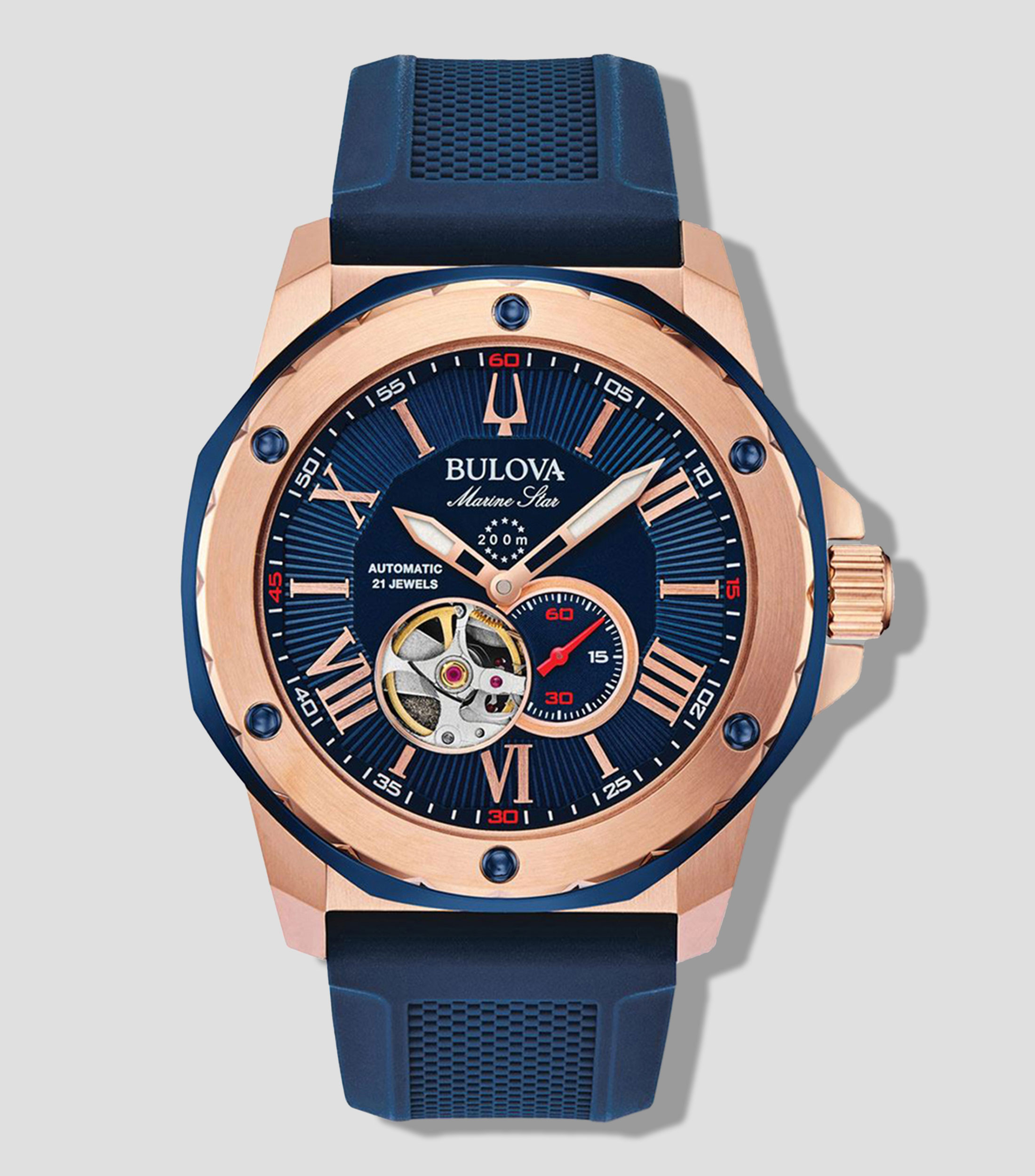 Reloj para Hombre Marine Star Casual, Oro rosa, azul