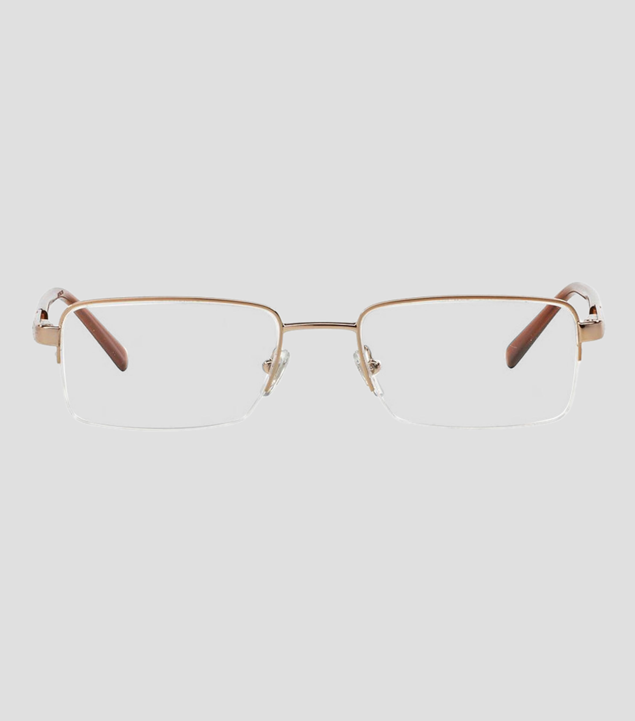 Lentes oftálmicos rectangulares bronce Hombre