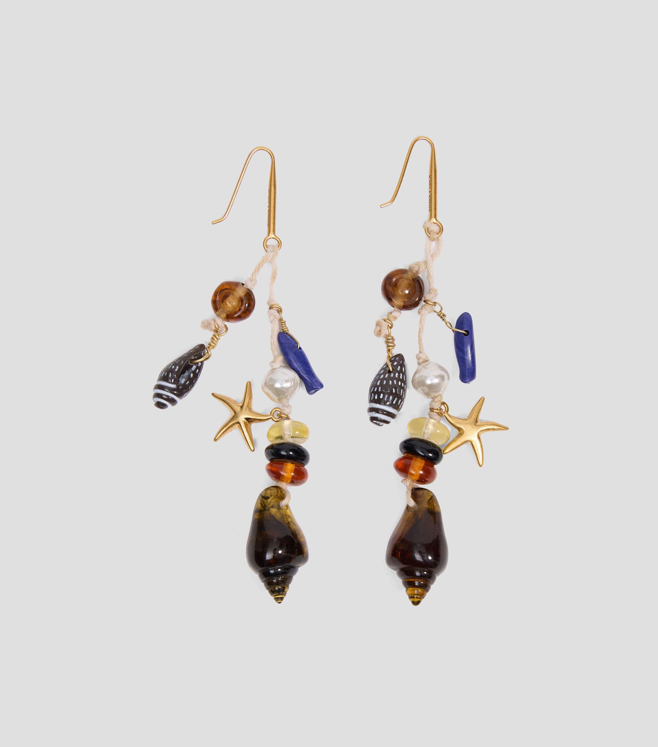Pendientes estrellas y caracolas Mujer