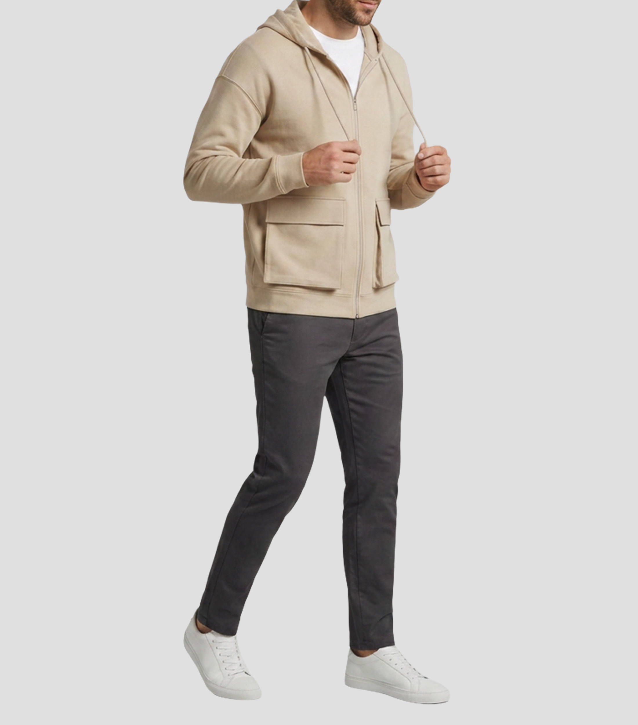 Sudadera con cierre y capucha Hombre