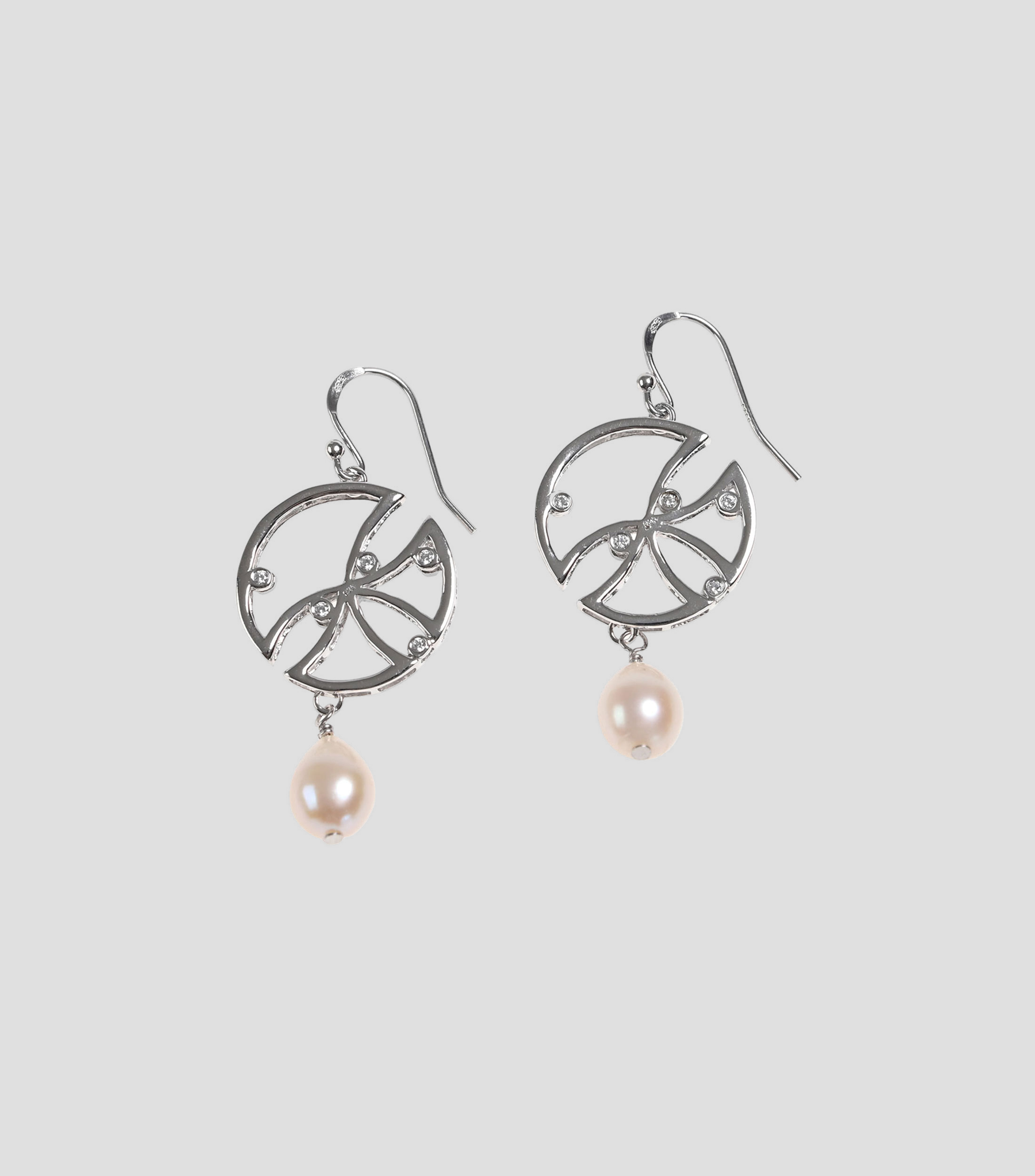 Aretes en Plata .925 con Perlas Mujer