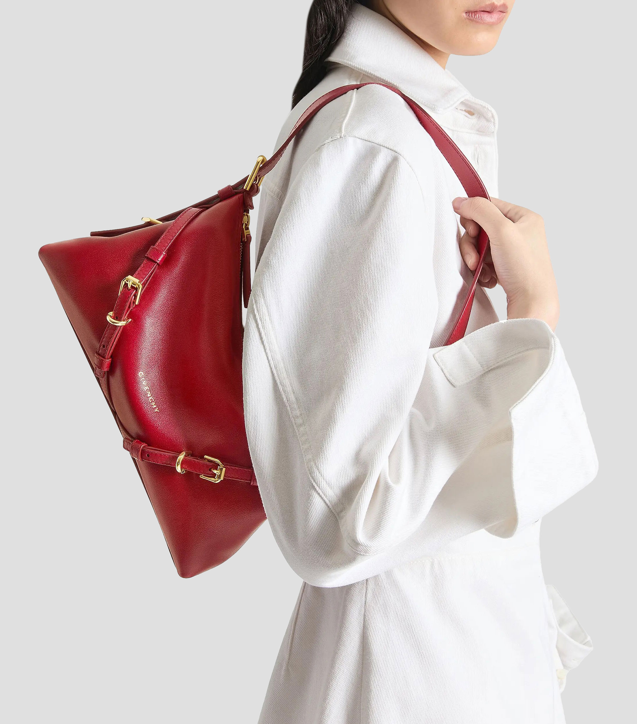Bolsa mini shoulder en piel Voyou Mujer
