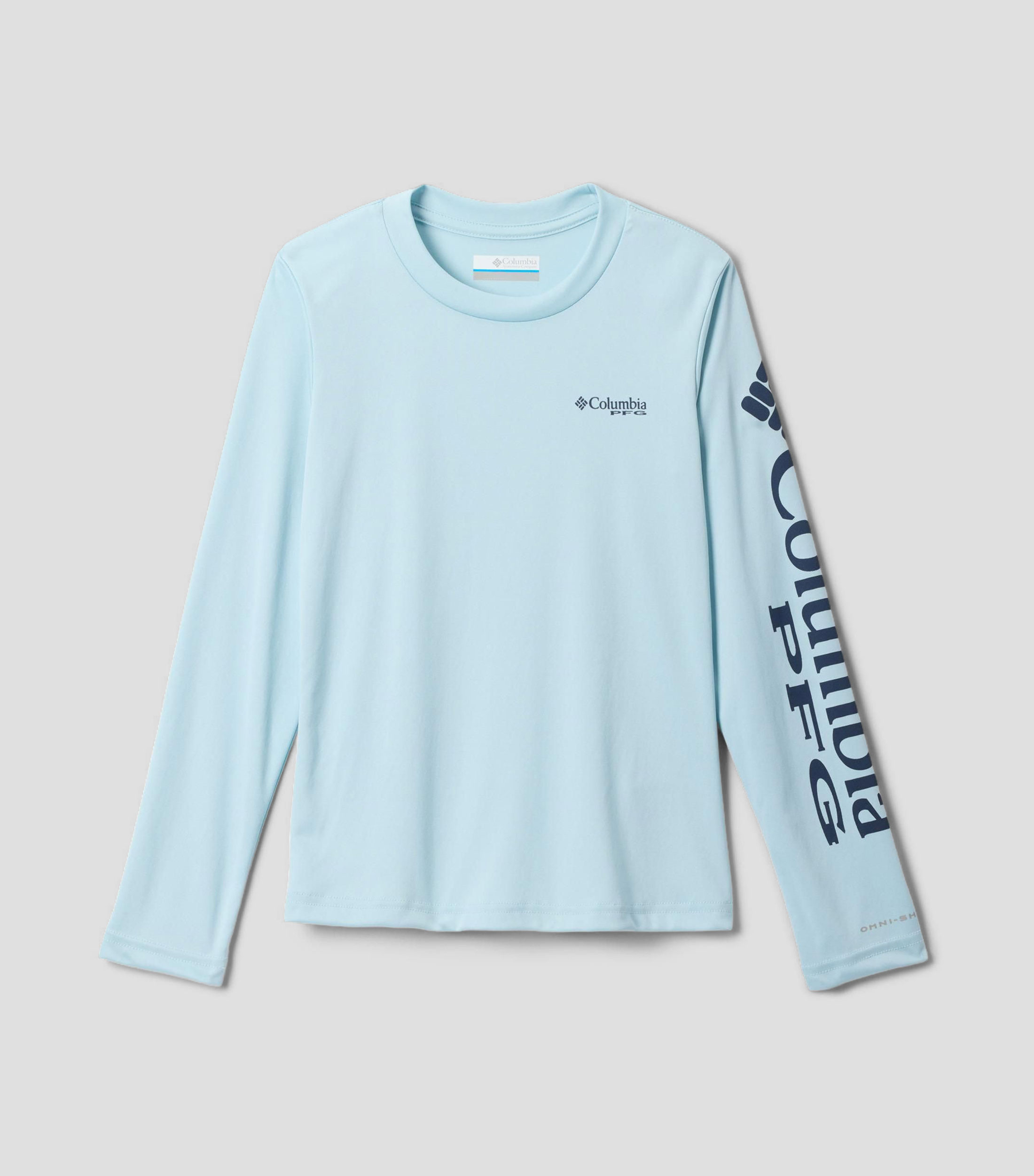 Playera de cuello redondo con manga larga lisa Niña