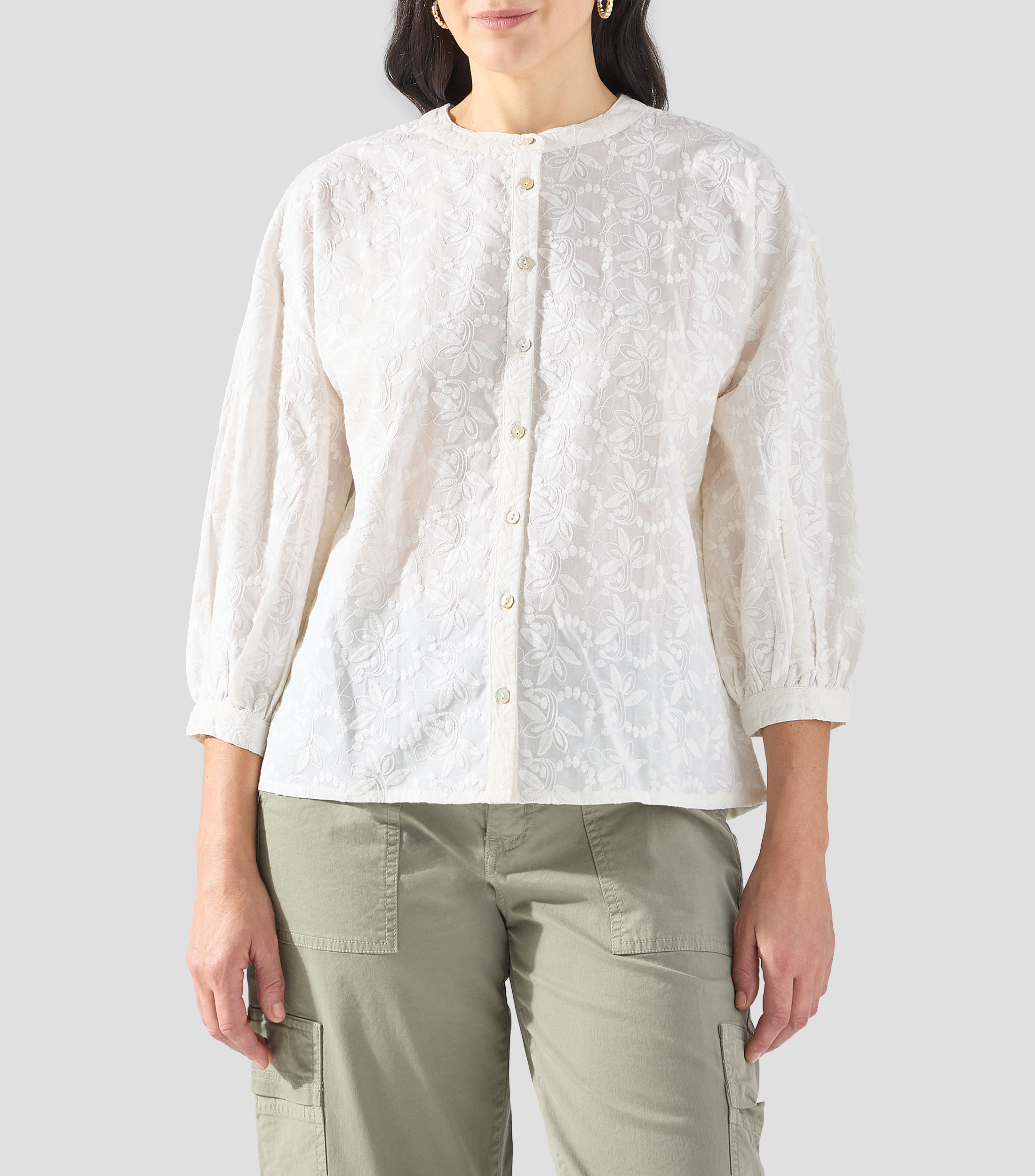 Blusa fantasía manga 3/4 Mujer