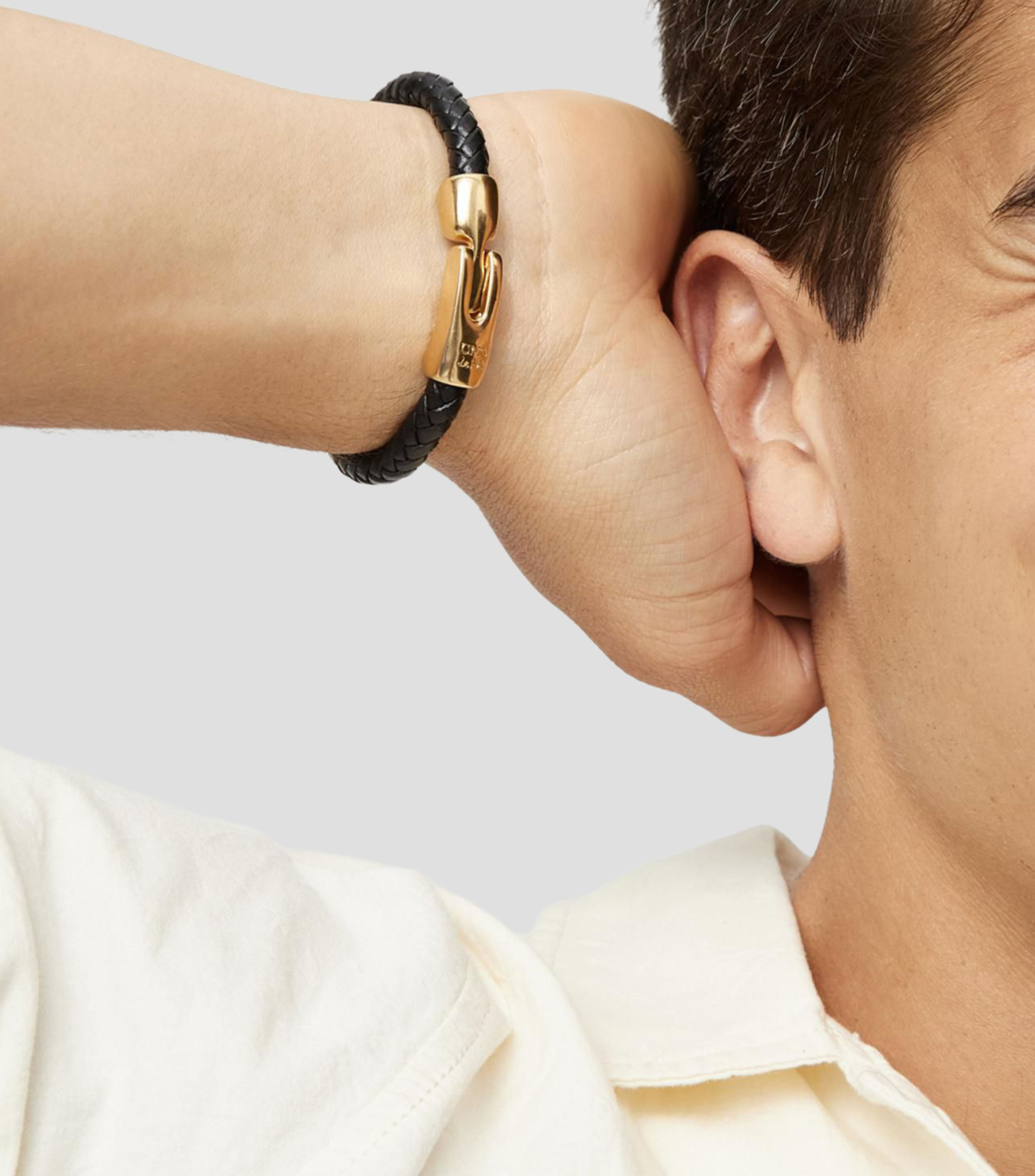 Pulsera con cuero Hombre