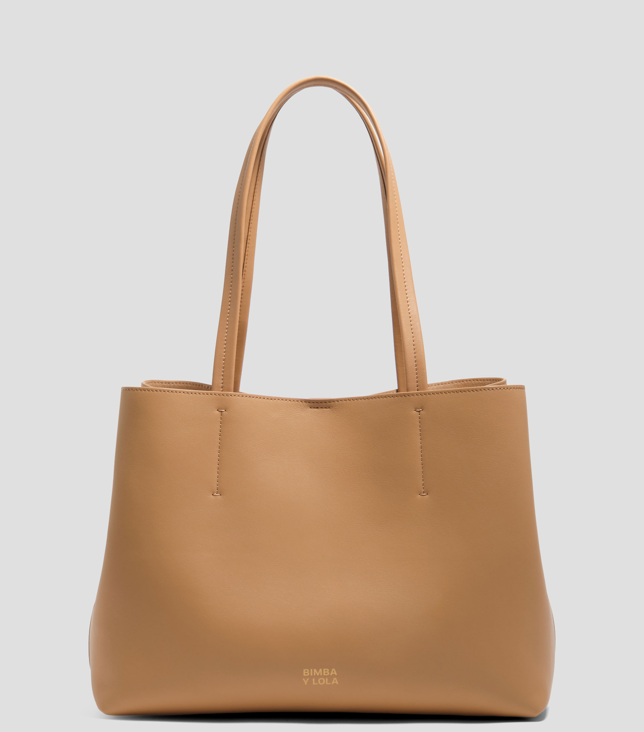 Bolsa tote mediana piel avellana Mujer