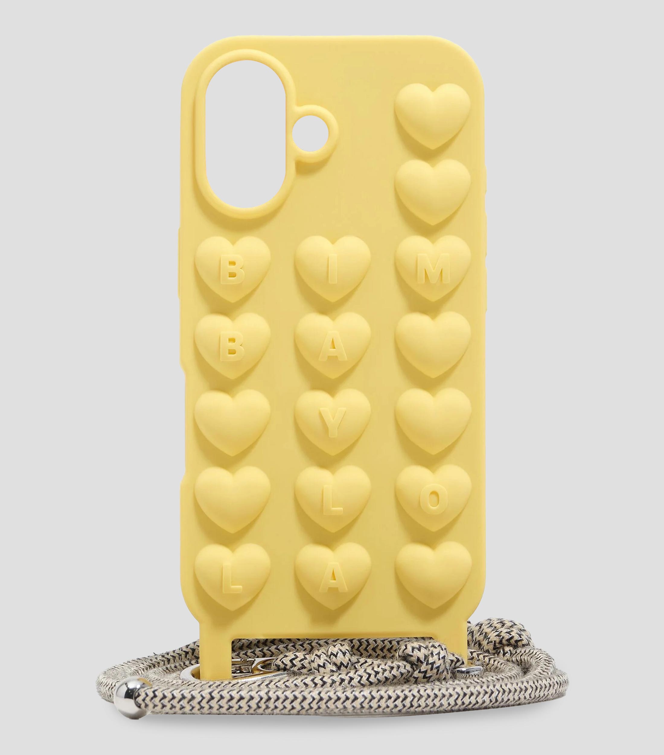 Funda de silicona con cuerda para iPhone 16