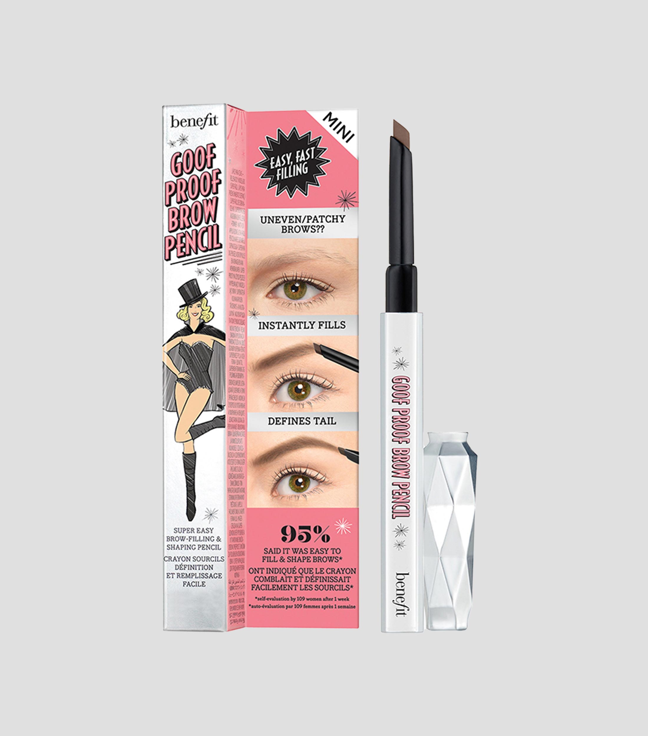 Lápiz Delineador para Cejas Goof Proof Brow Mini Warm Black-Brown, 0.17 gr