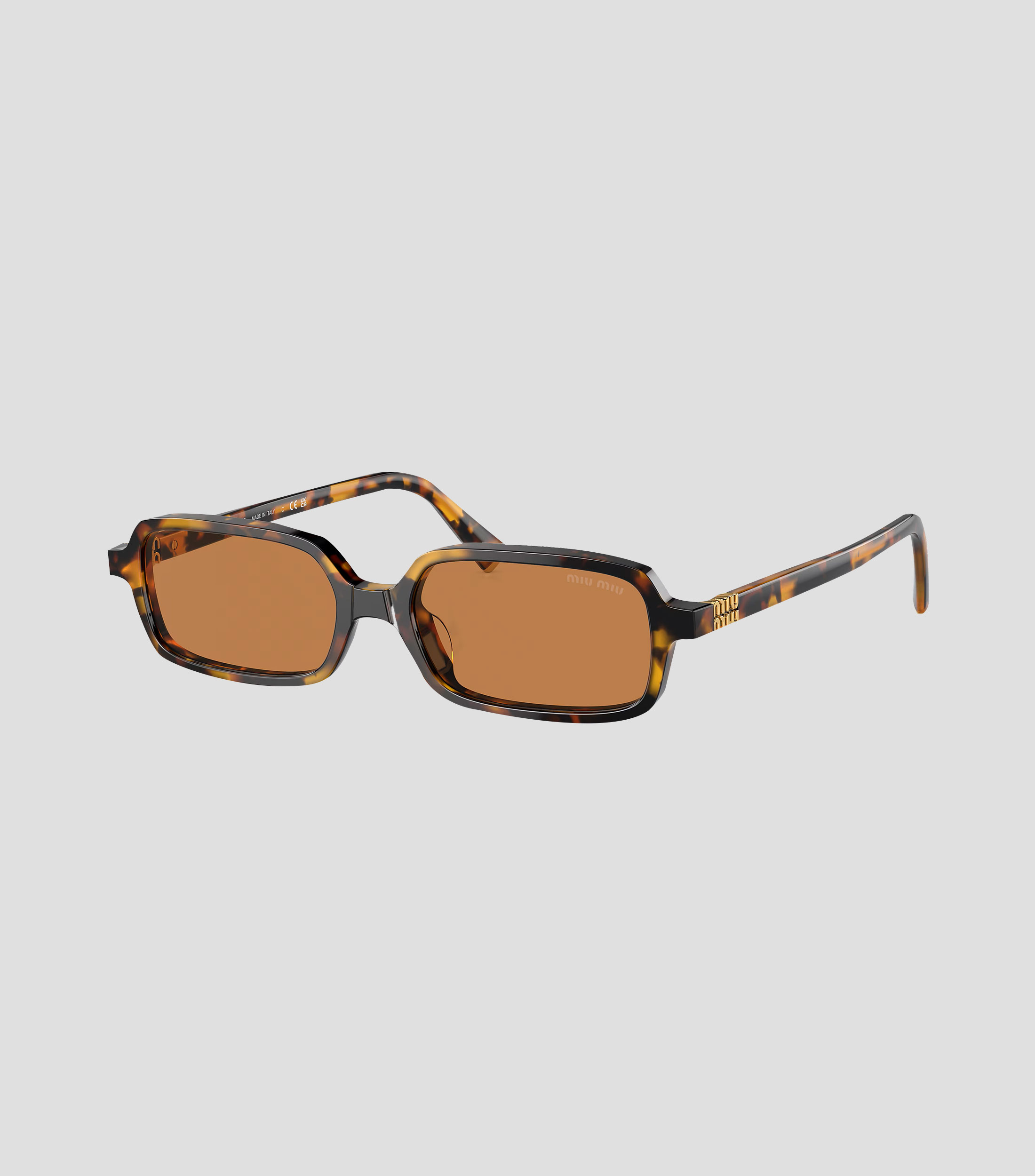 Lentes de sol rectangulares carey Unisex