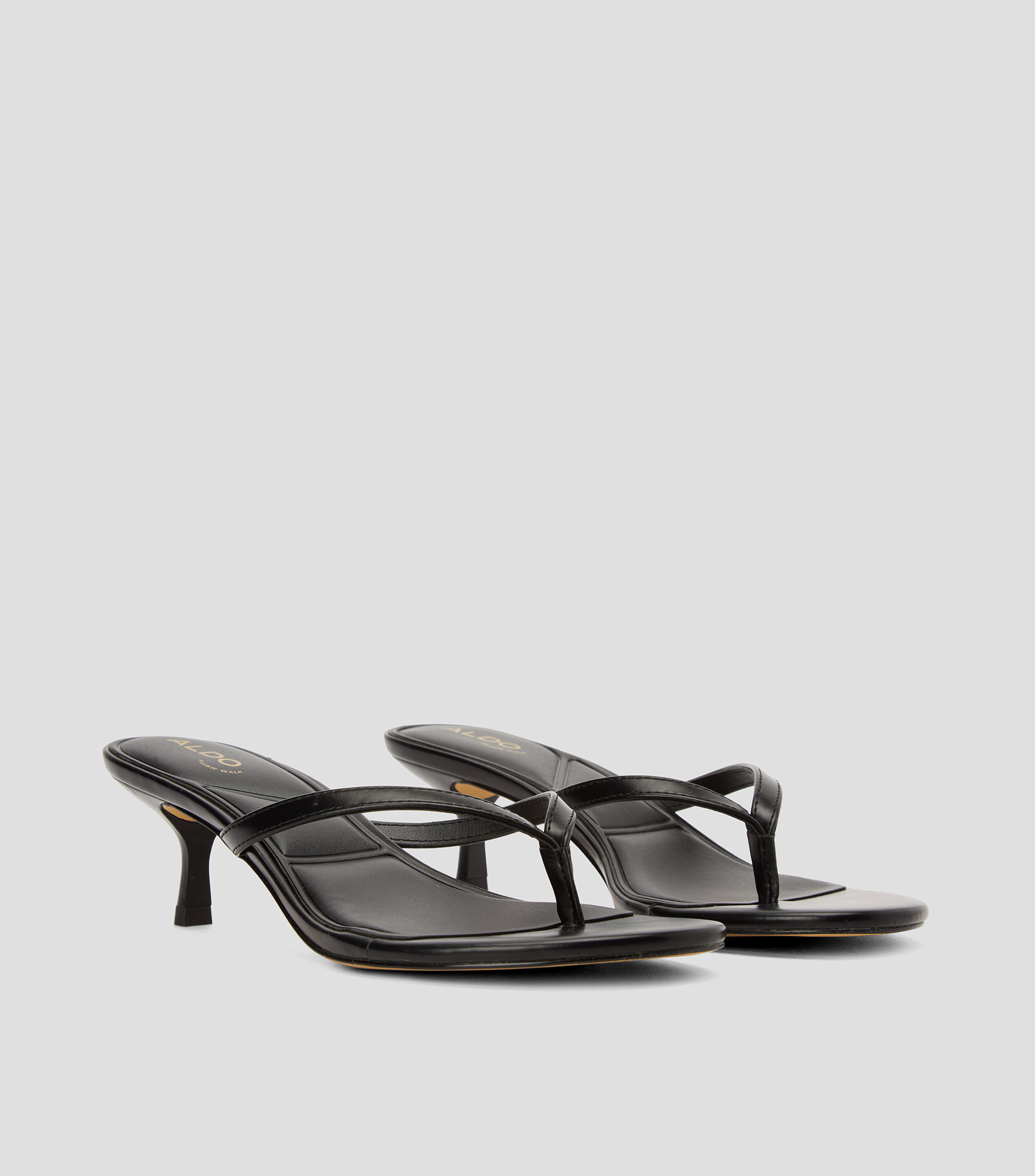 Sandalias con tacón medio y delgado Mujer