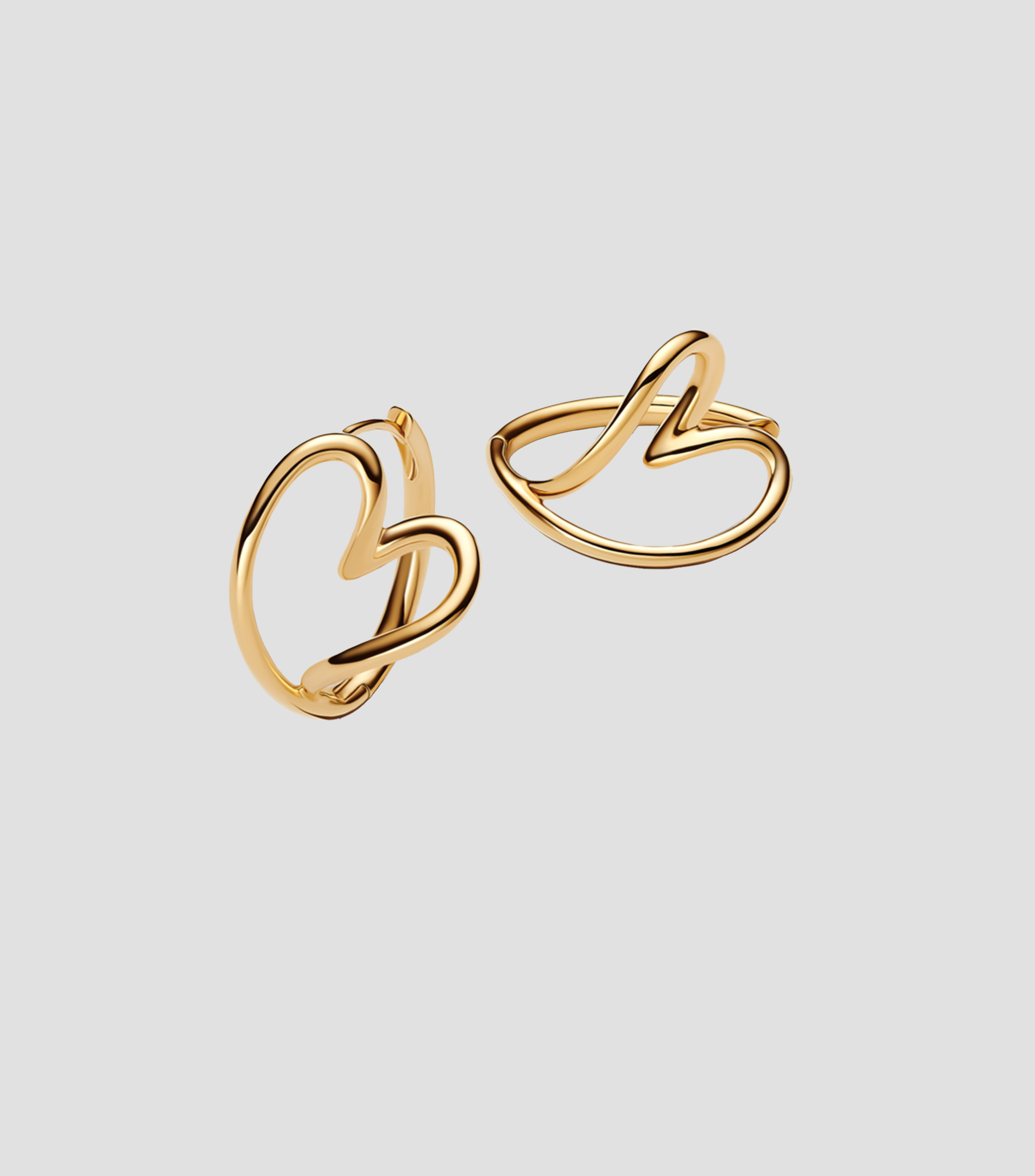 Aretes corazon Mujer
