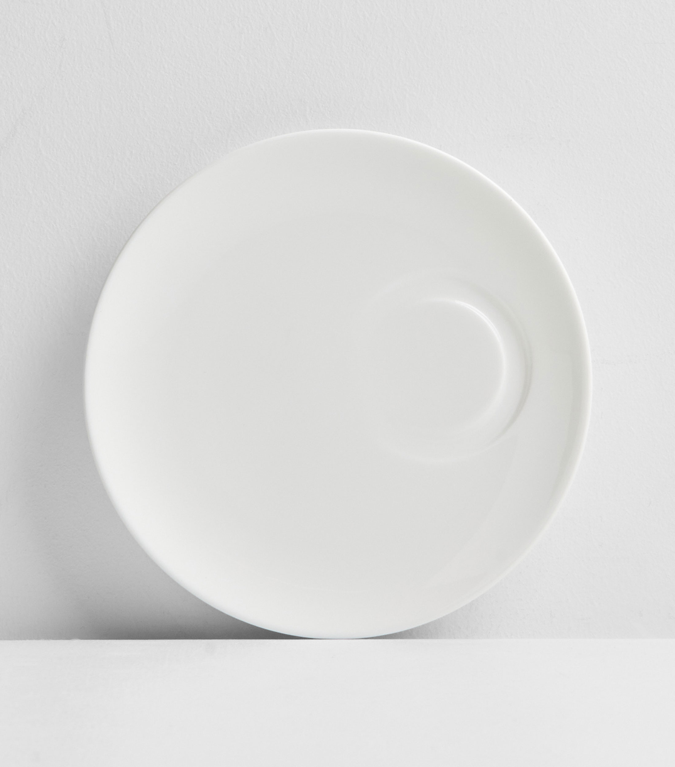 Plato para taza de cafe expresso Metrochic Blanc redondo