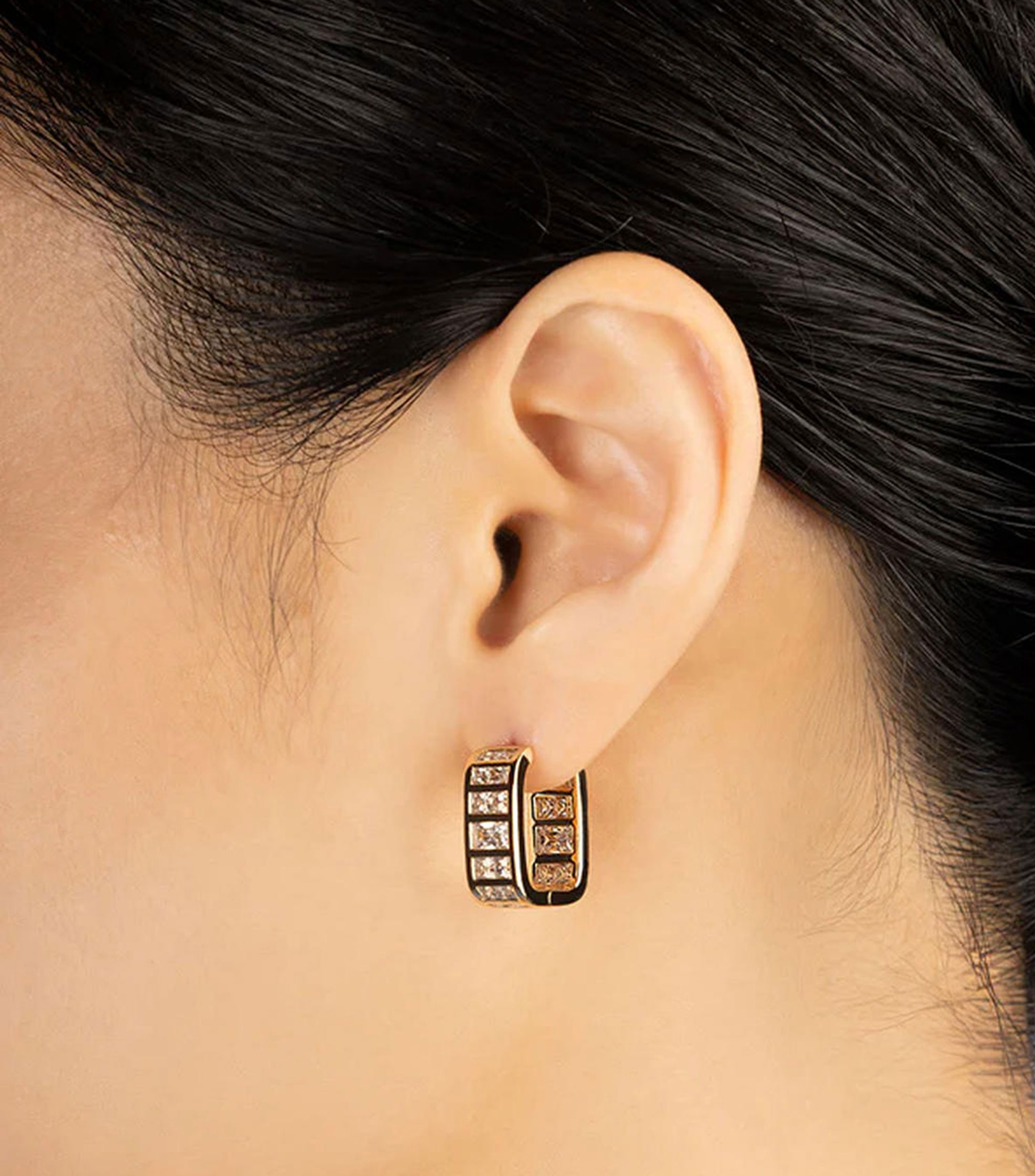 Aretes con circonia Mujer