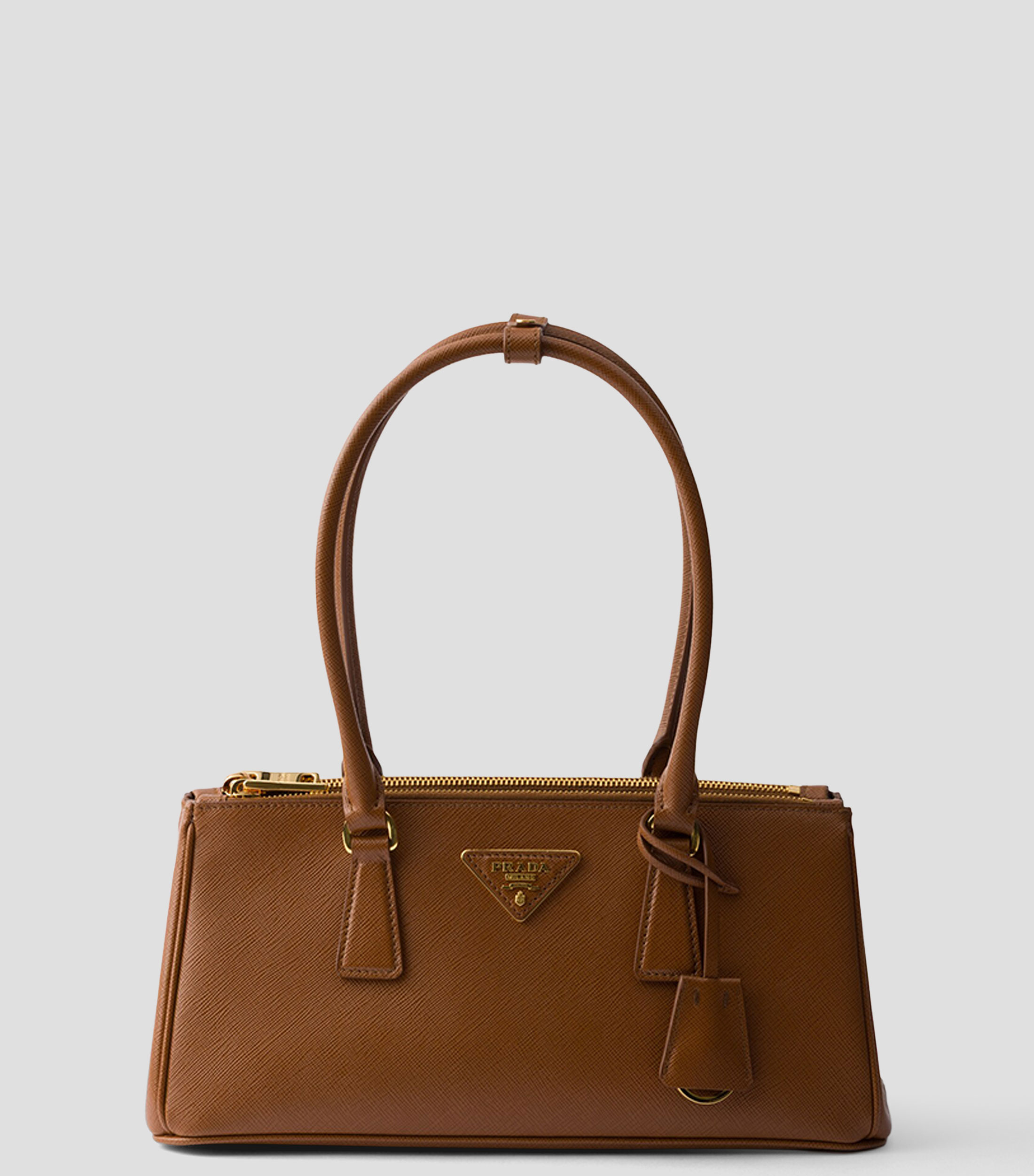 Bolsa Satchel Café en Piel Galleria, Mujer