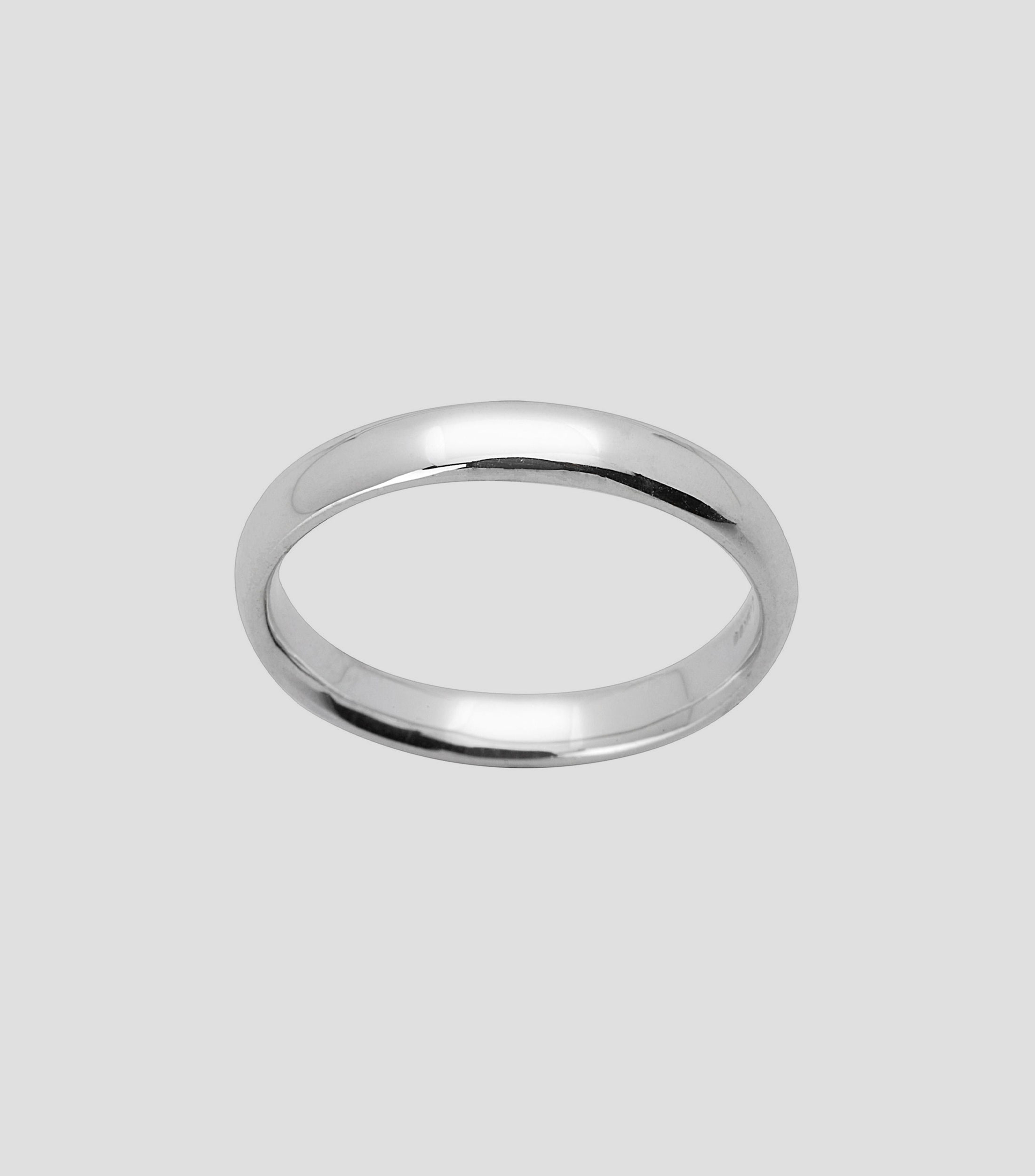 Argolla matrimonial en oro blanco de 14 kilates Hombre