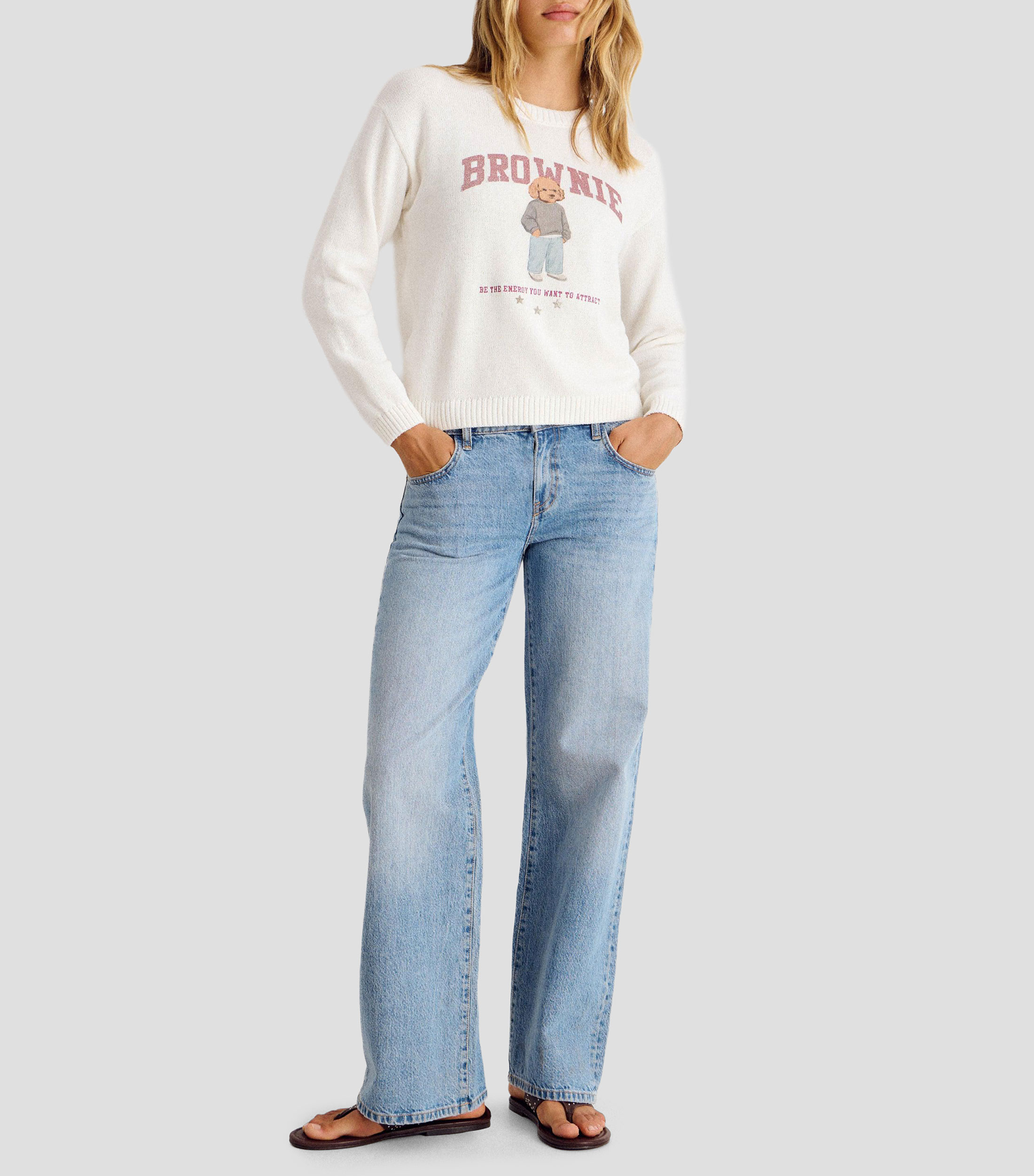 Suéter cuello redondo Mujer