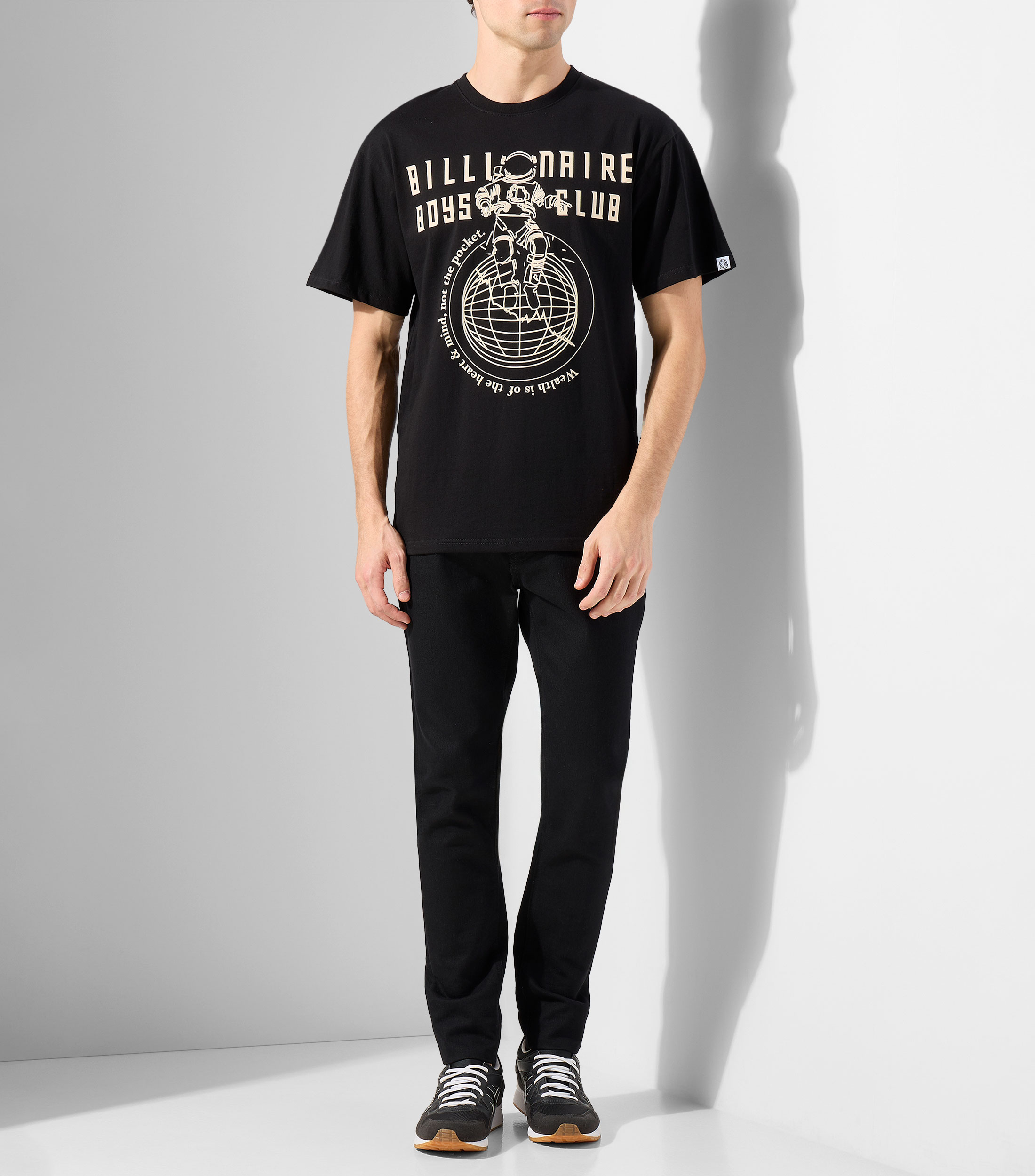 Playera de cuello redondo con manga corta estampada Hombre