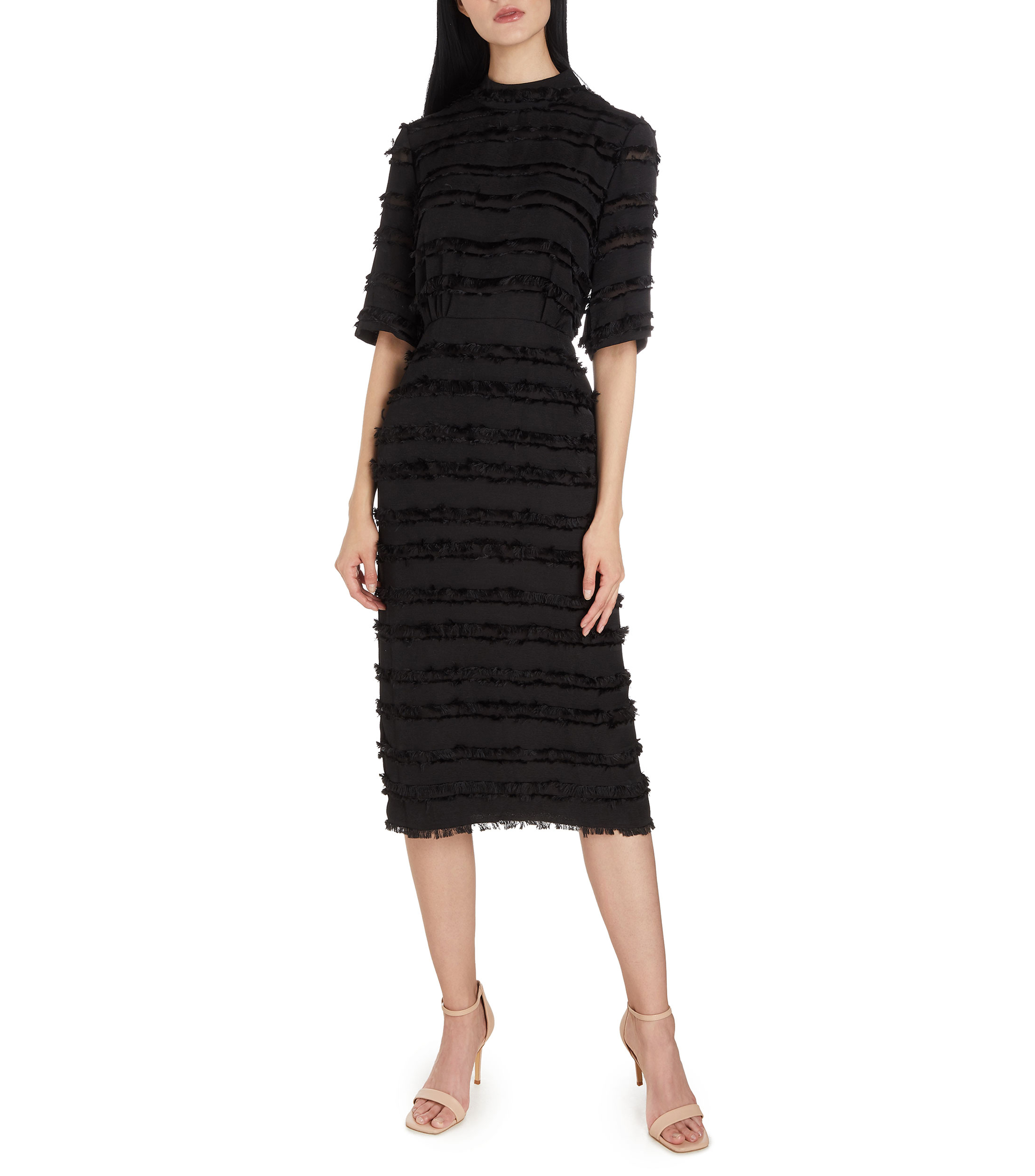 Vestido Midi Tipo Suéter The Drop Negro Con Botón Dorado Para Mujer Venta Internacional Mkp 65382061