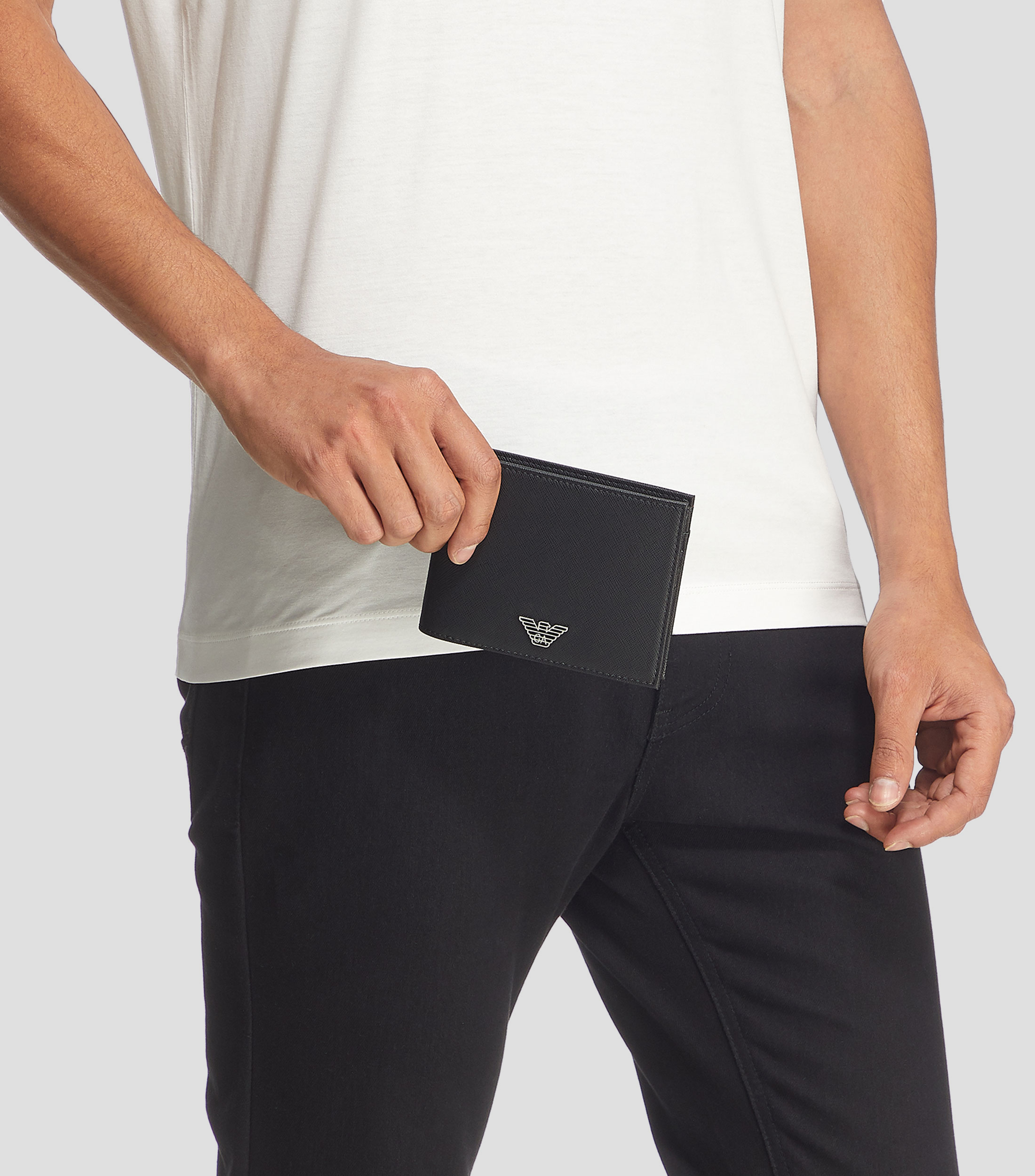 Cartera bifold texturizado Hombre