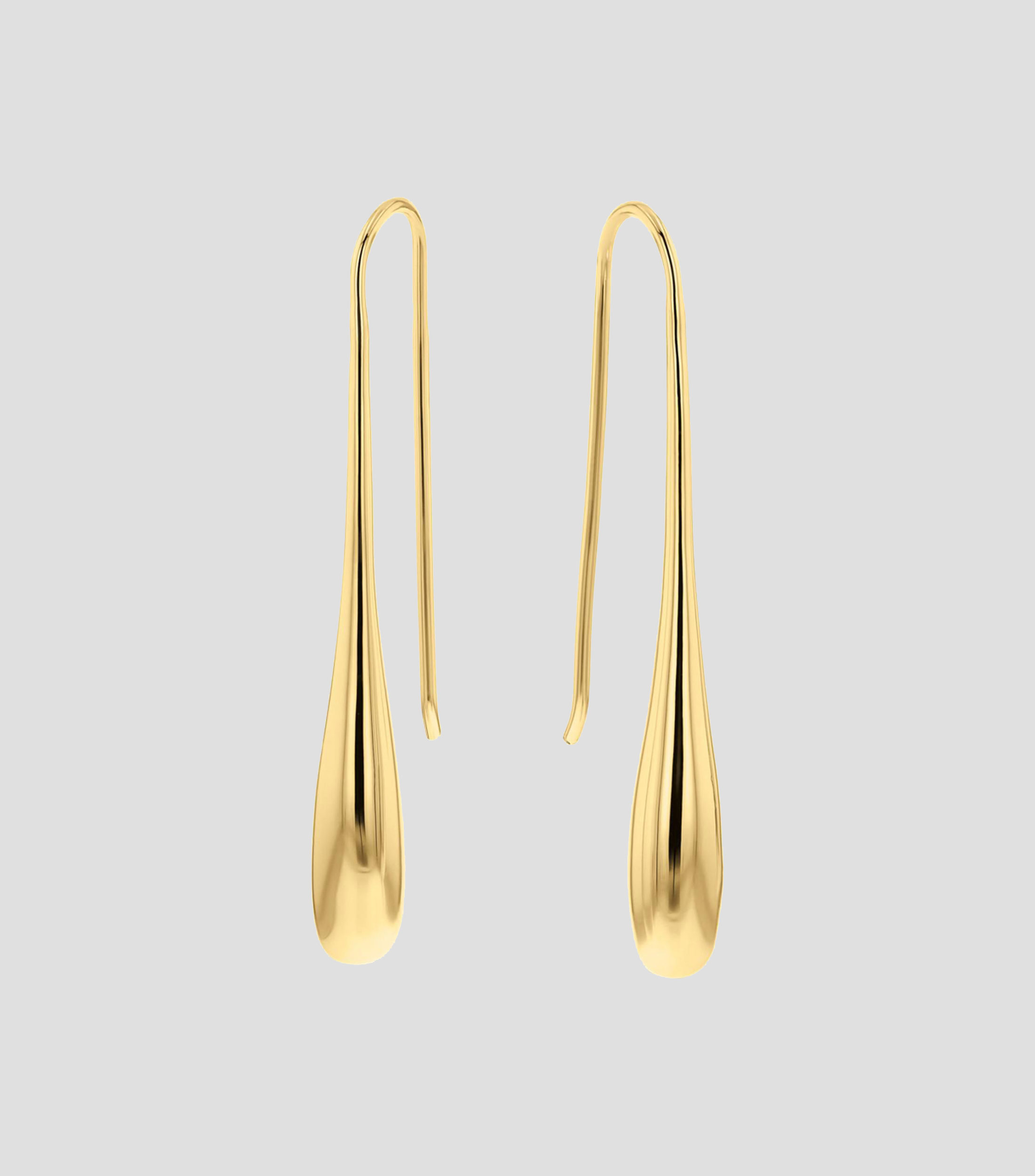 Aretes en plata largos Teardrop Mujer