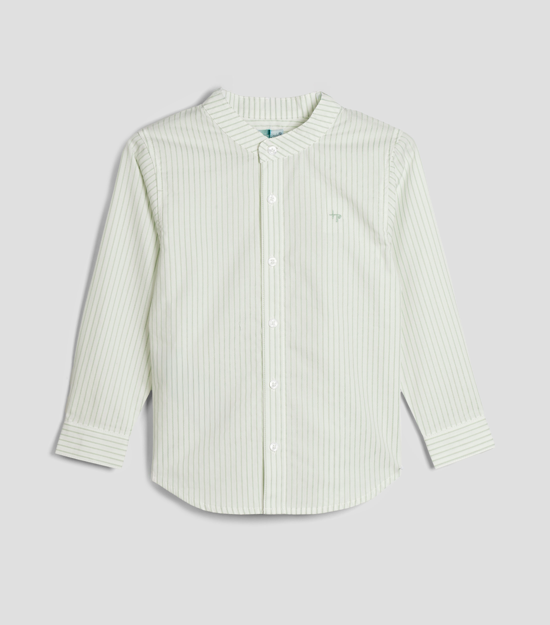 Camisa de rayas cuello mao manga larga Niño