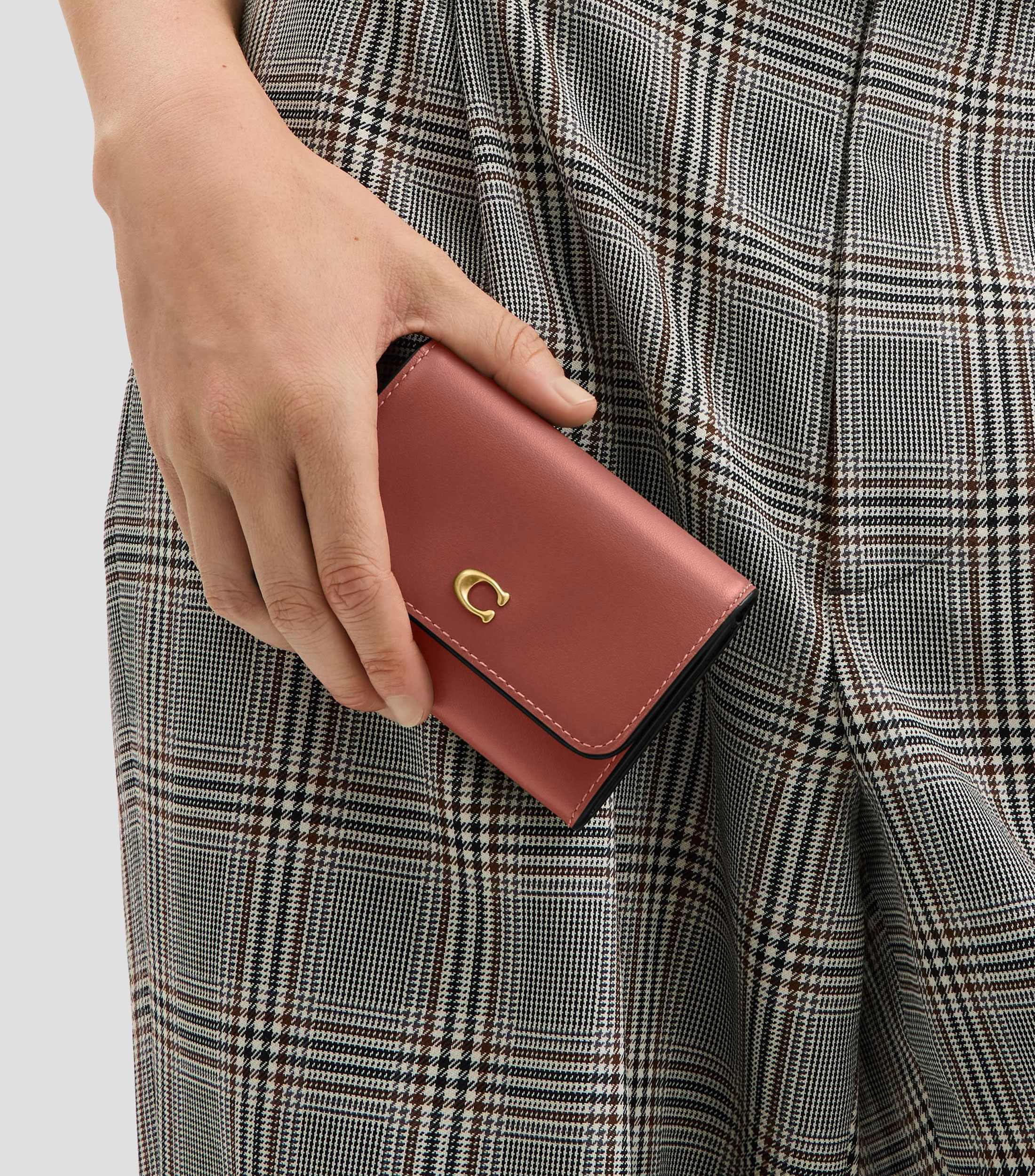 Cartera en piel Essential lisa Mujer