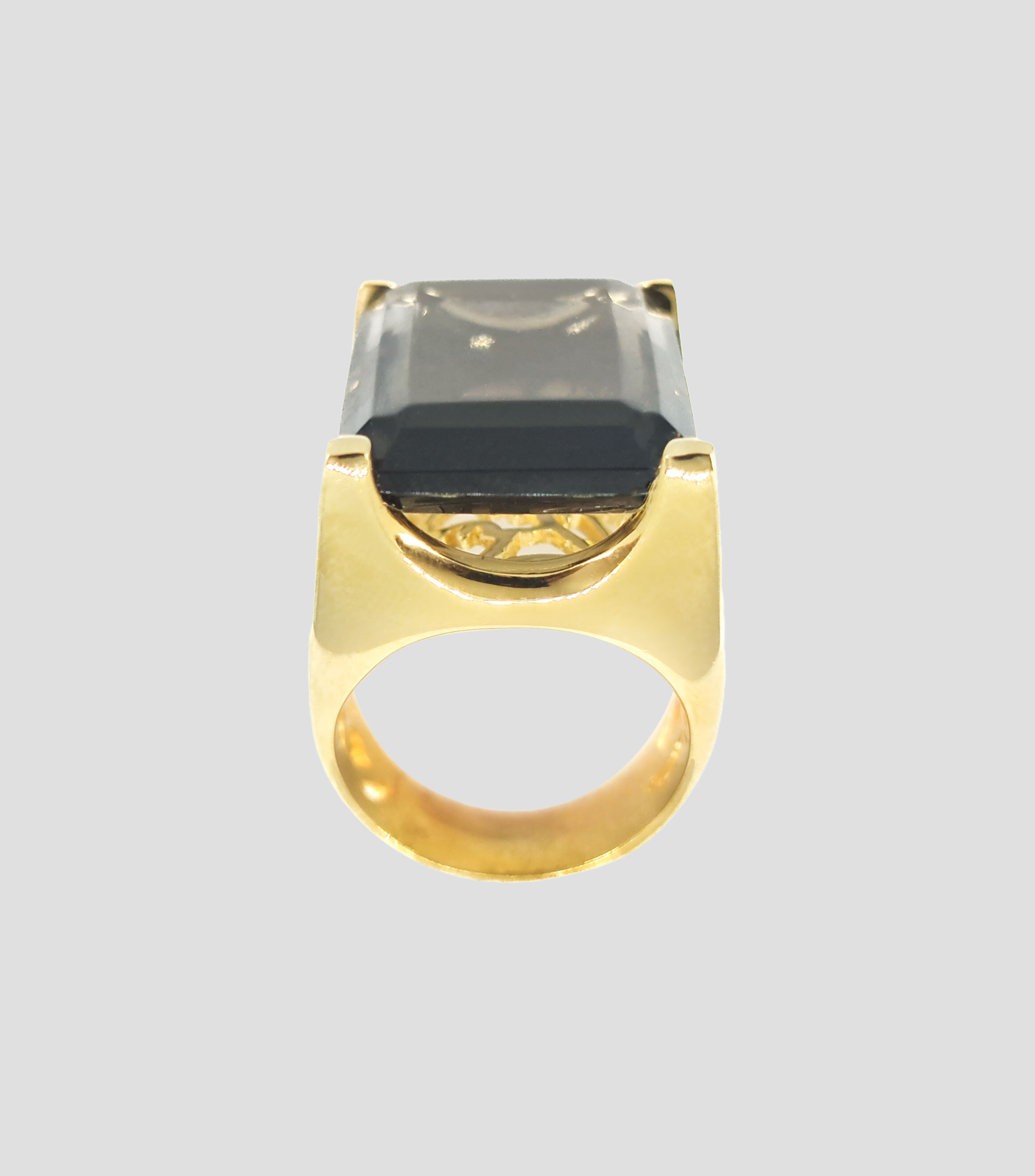 Anillo en Plata .925 El Guerrero con cristal facetado Mujer