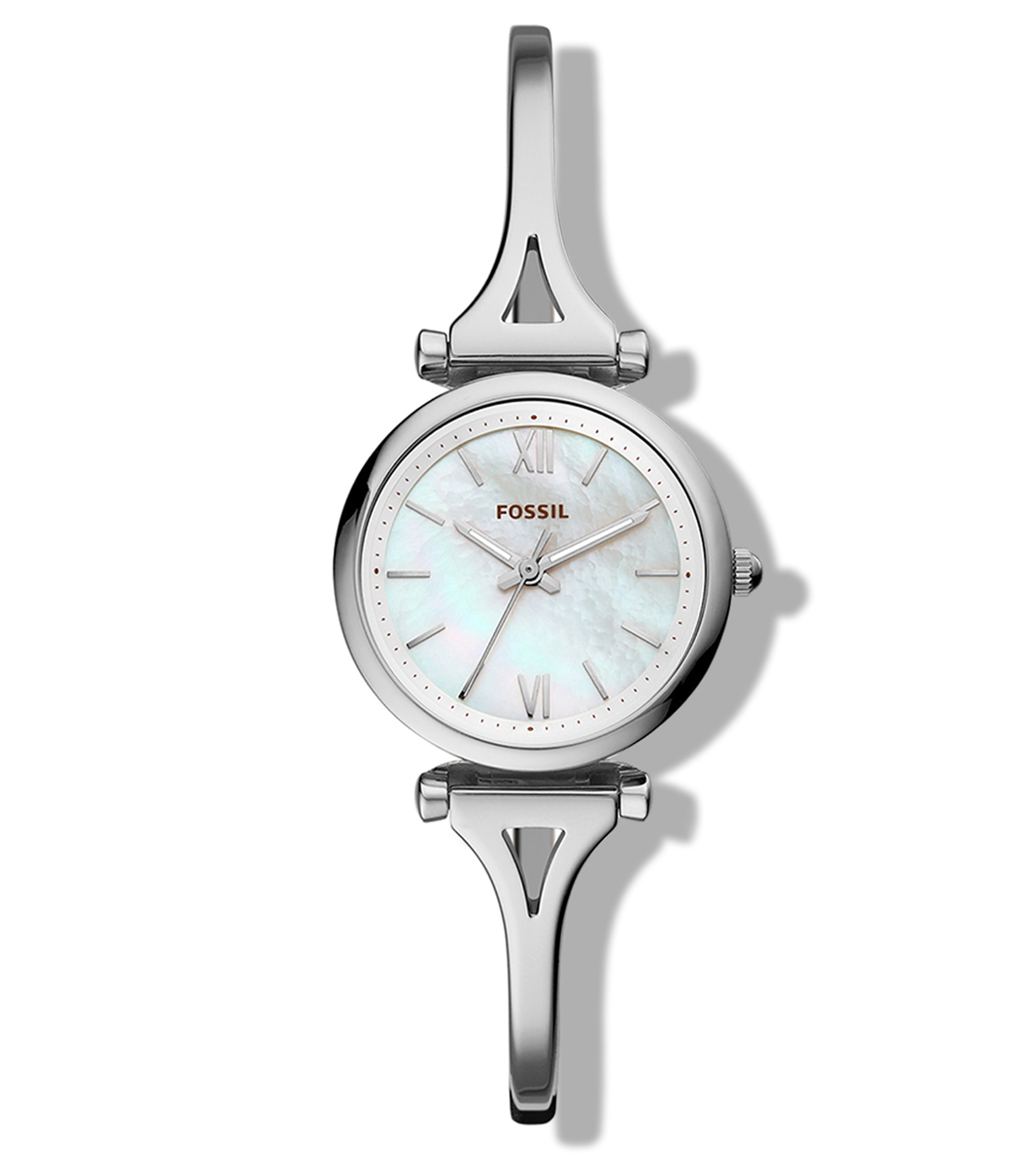 Fossil Carlie Mini horloge voor dames, Quartz uurwerk met roestvrij stalen of leren band, Zilver Fossil Carlie Mini horloge voor dames, Quartz uurwerk met roestvrij stalen of leren band, Zilver