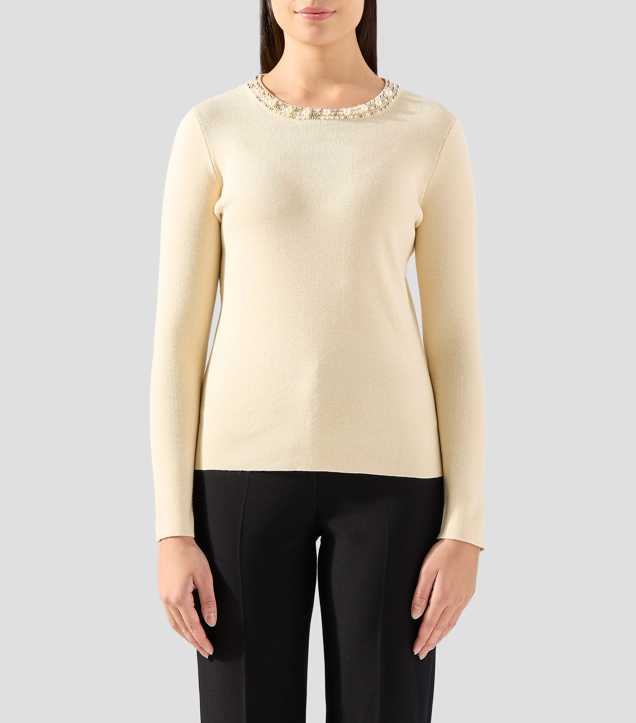 Suéter cuello redondo Mujer