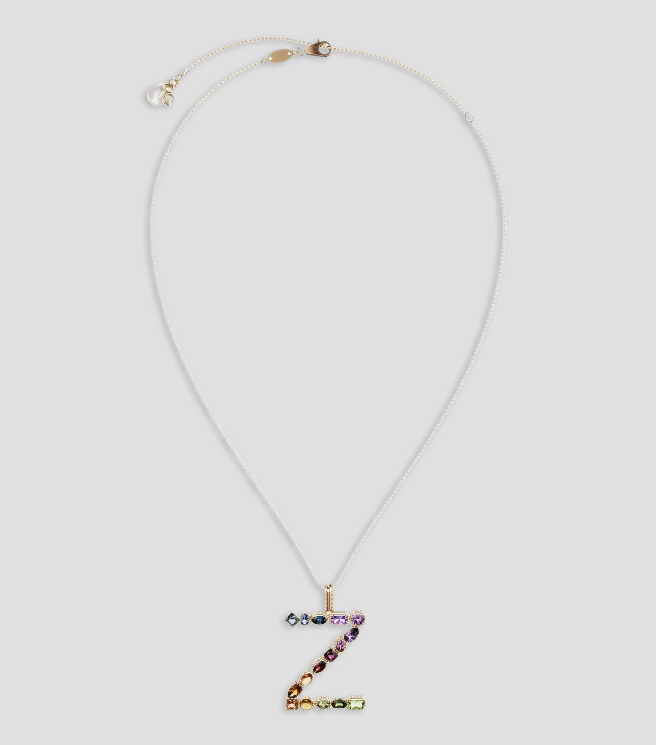 Collar en Oro amarillo de 18 Kilates Alphabet Letra Z Mujer