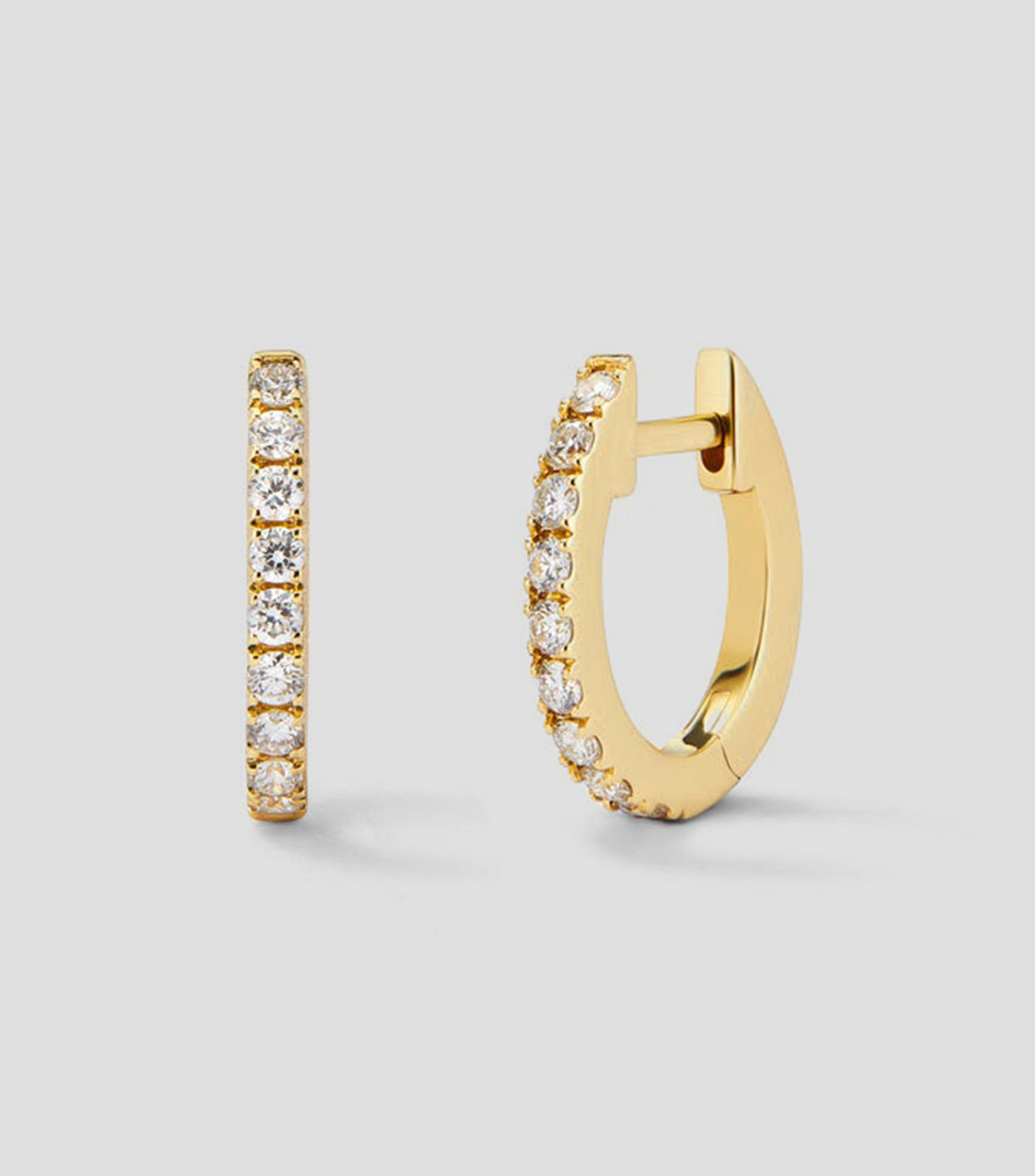 Pendientes en Oro de 18 Kilates con diamantes Grace Mujer