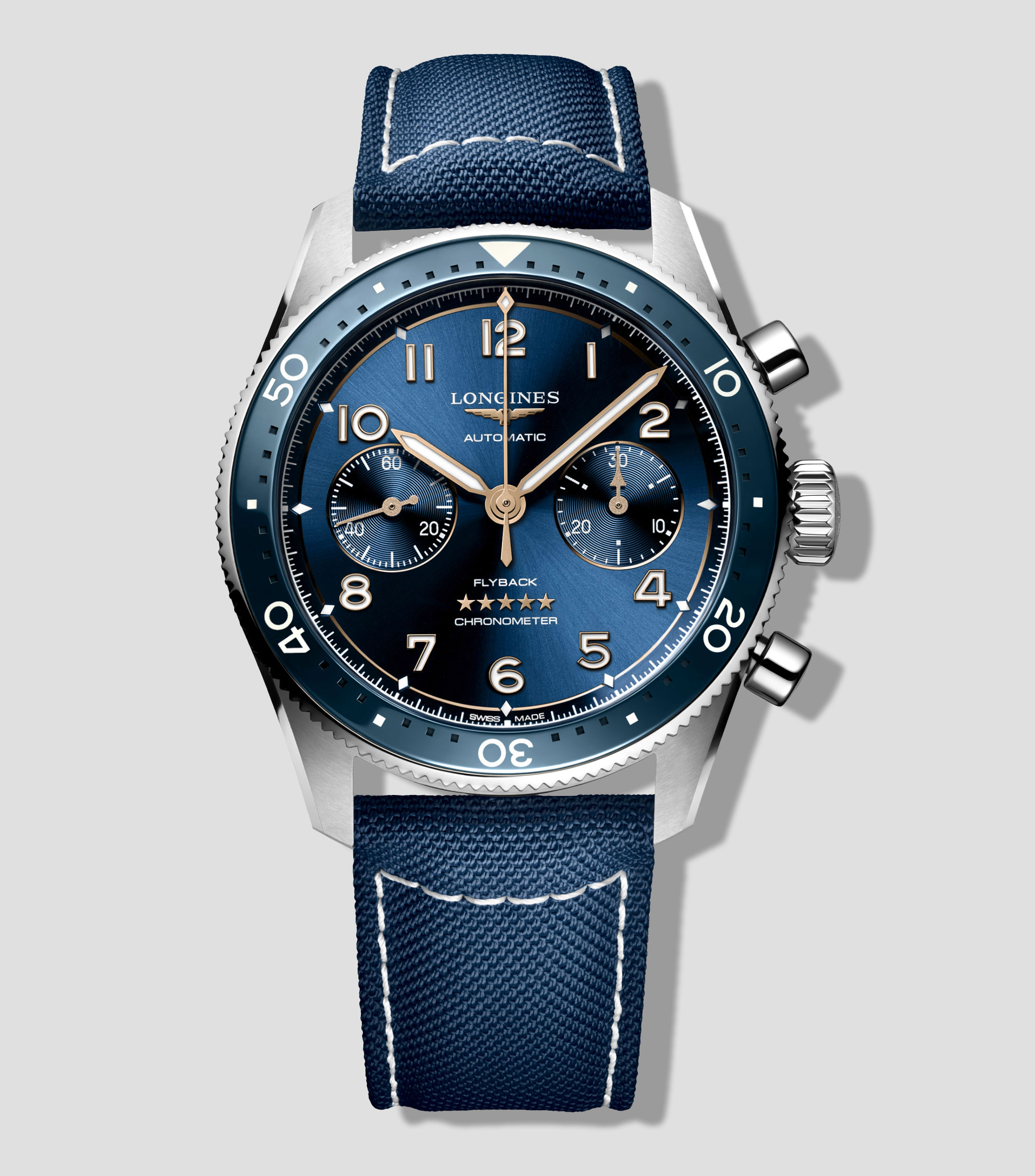 Reloj para Hombre Longines Spirit Flyback Deportivo, Azul, Plateado