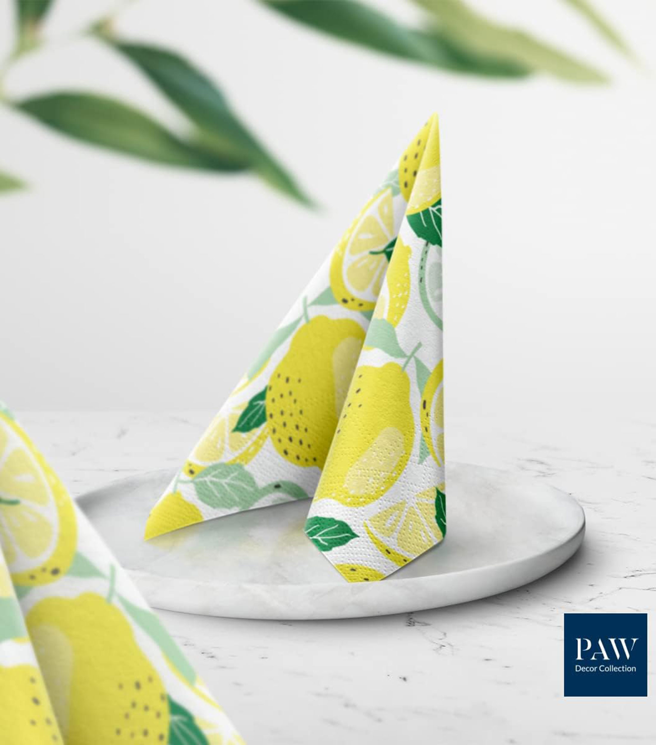 Set 20 Servilletas limones de papel