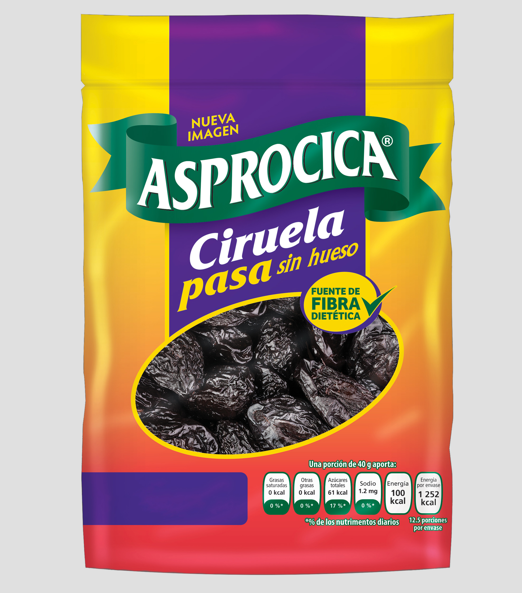 Ciruela Pasa sin Hueso Asprocica, 500 g