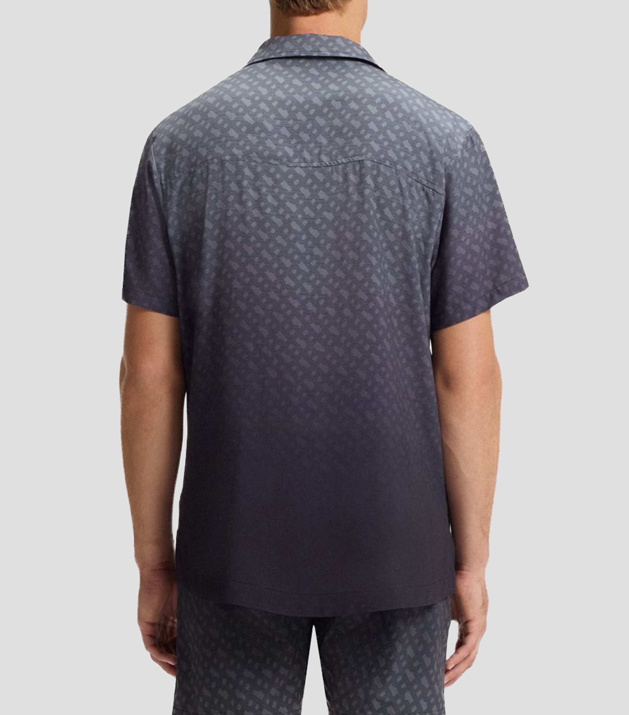 Camisa regular fit con estampado de monograma degradado Hombre