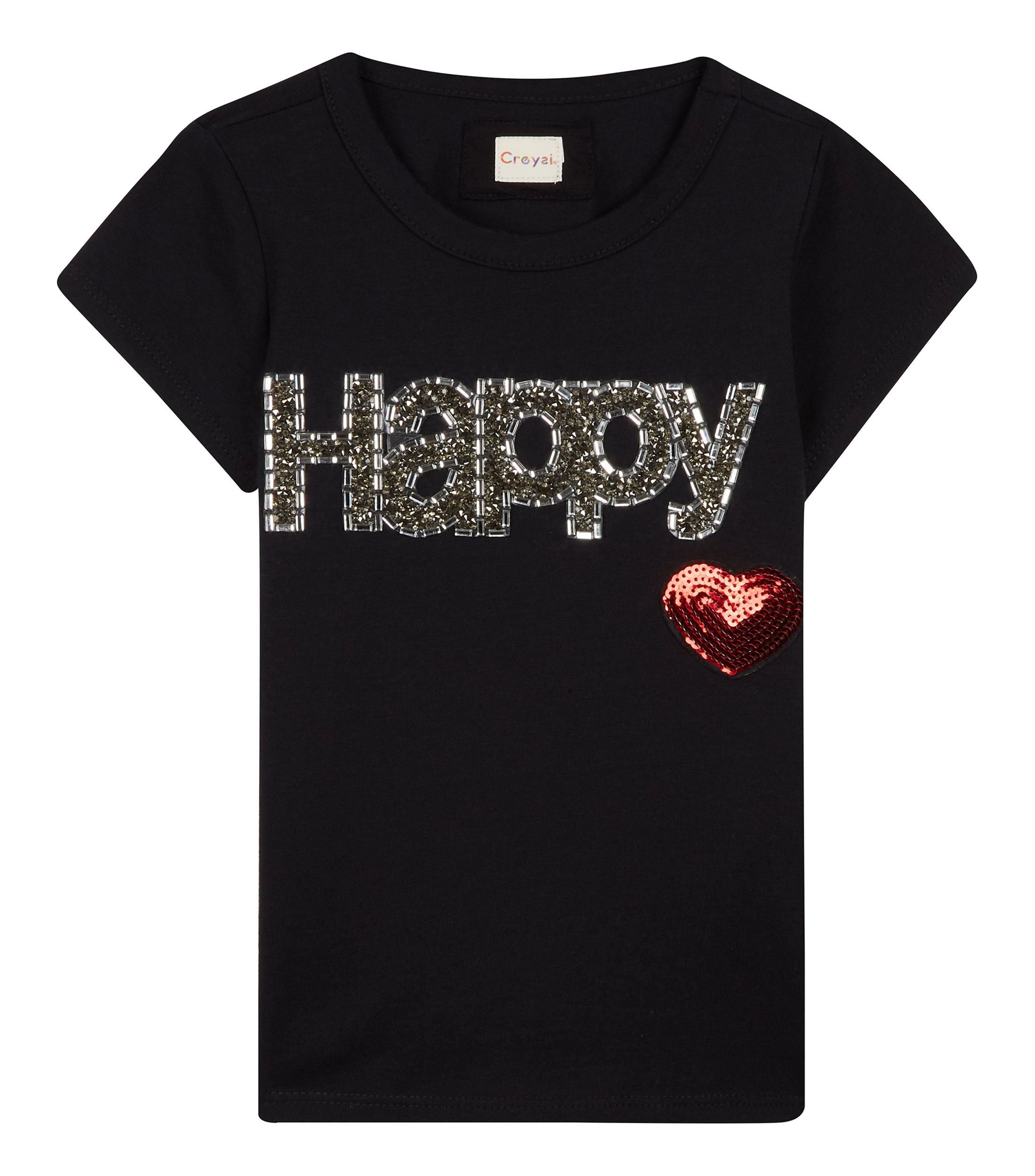 Playera de cuello redondo y manga corta Nina