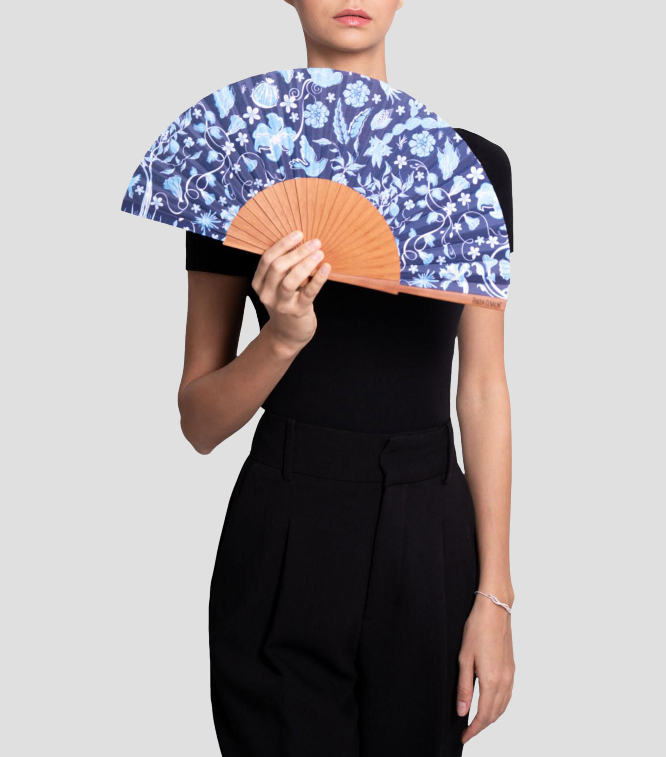 Abanico azul marino Máscaras Mujer