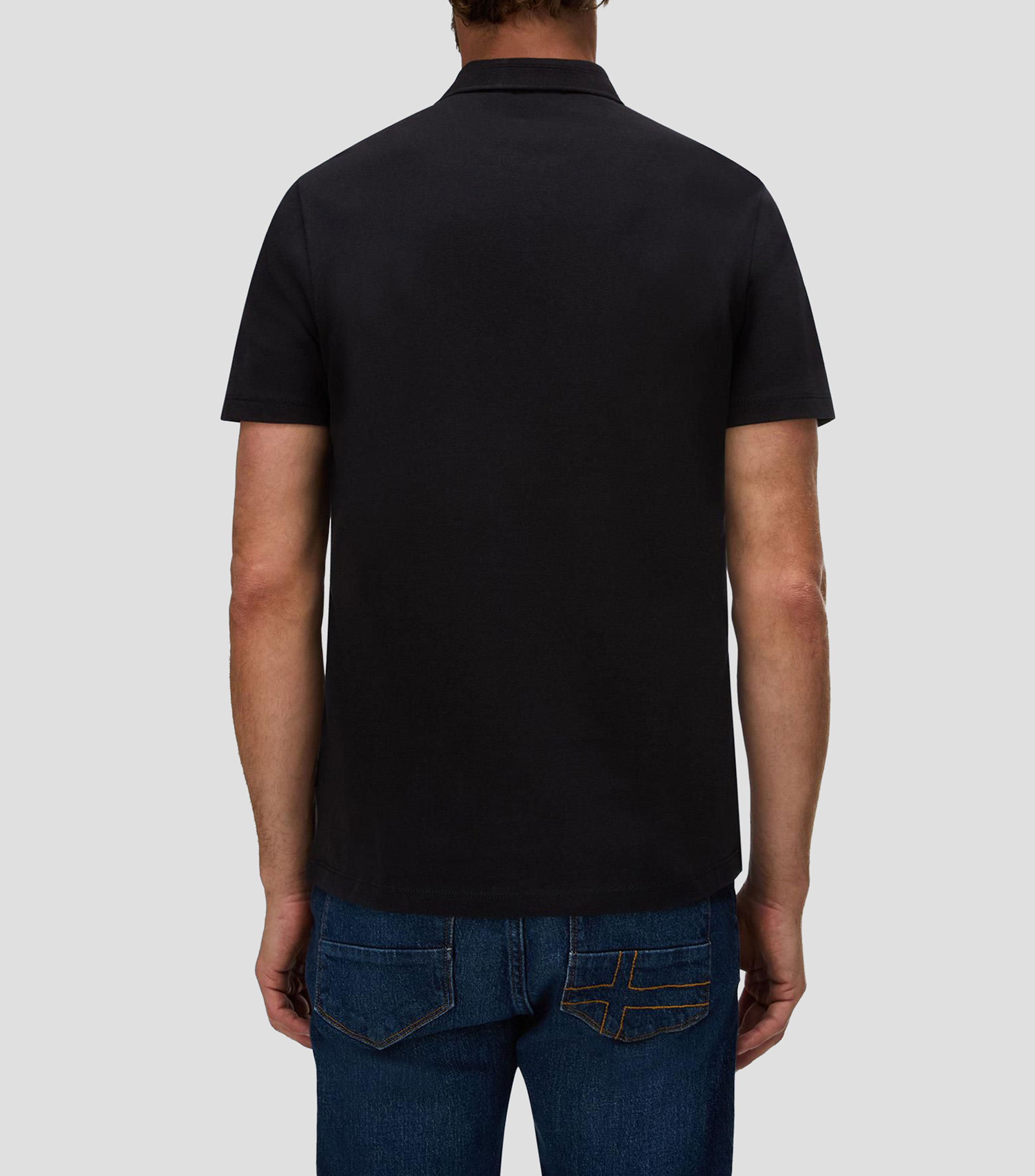 Playera tipo polo manga corta Ealis lisa Hombre
