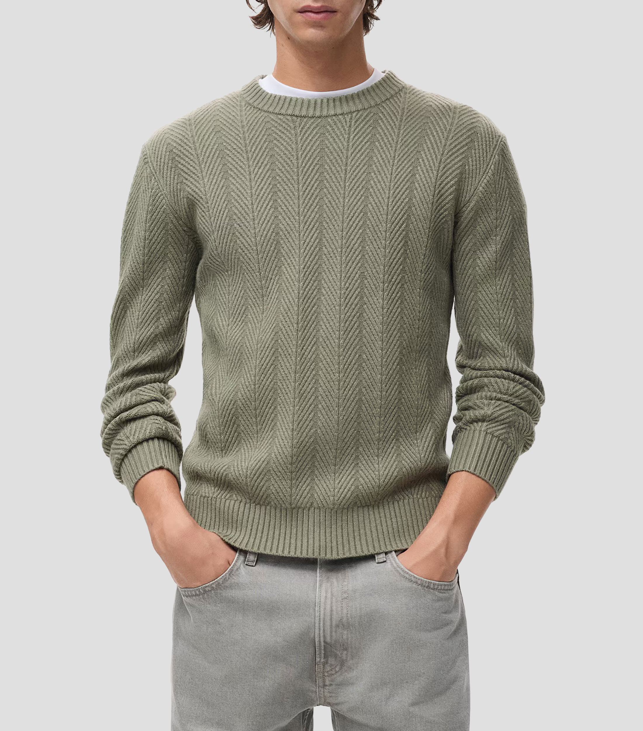 Suéter cuello redondo Hombre