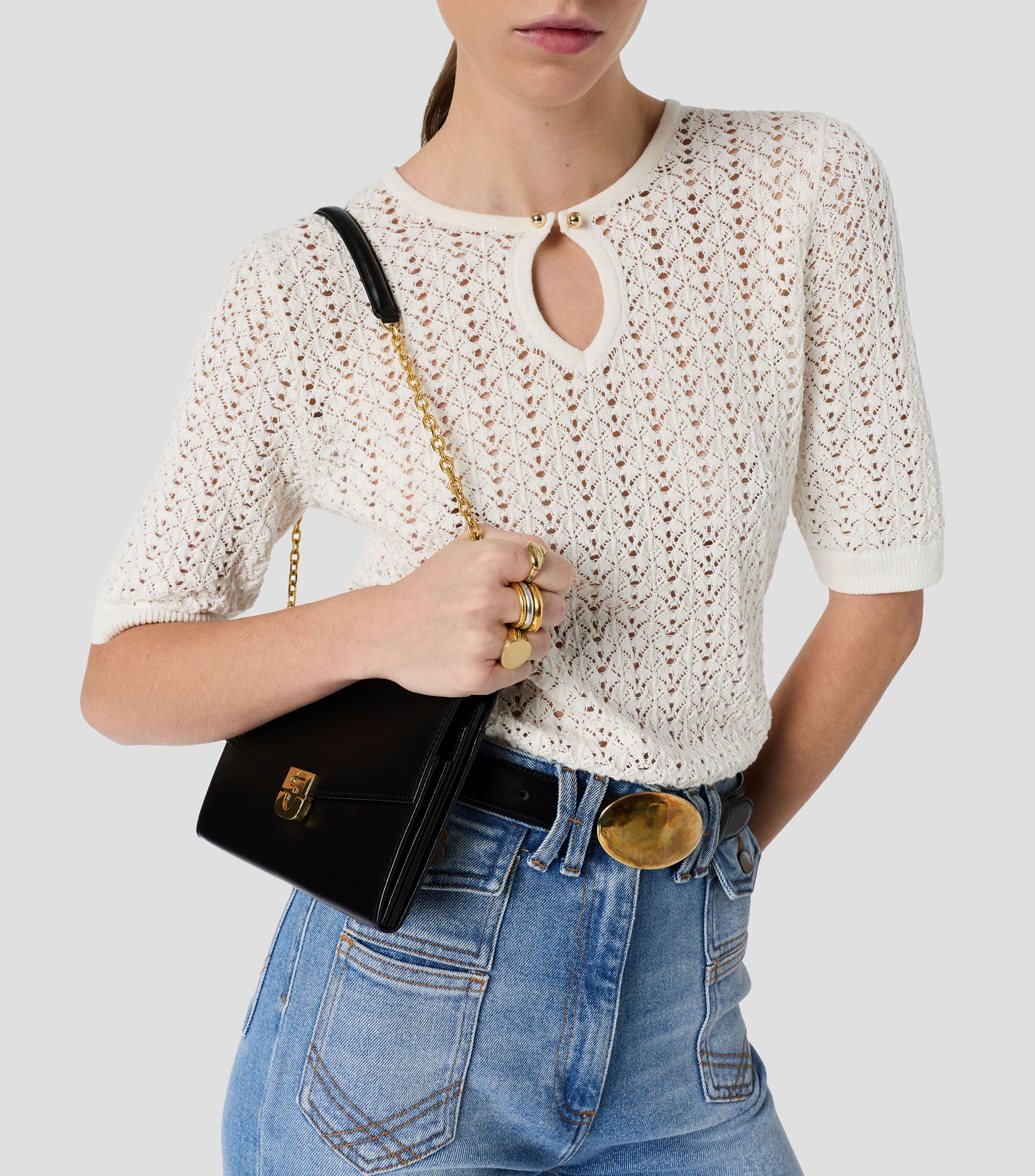 Suéter cuello redondo Mujer