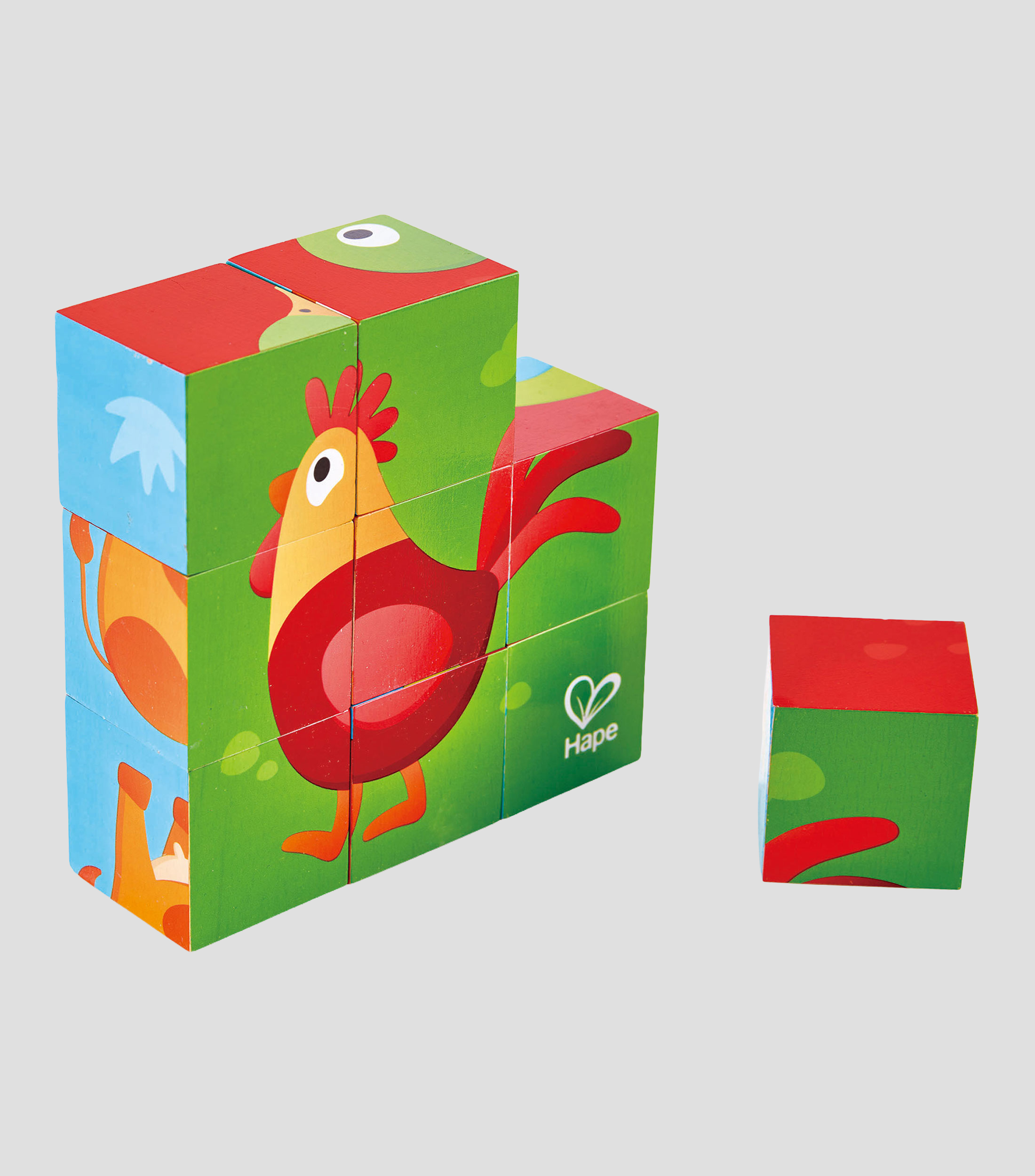 Hape Rompecabezas de bloques animales de granja
