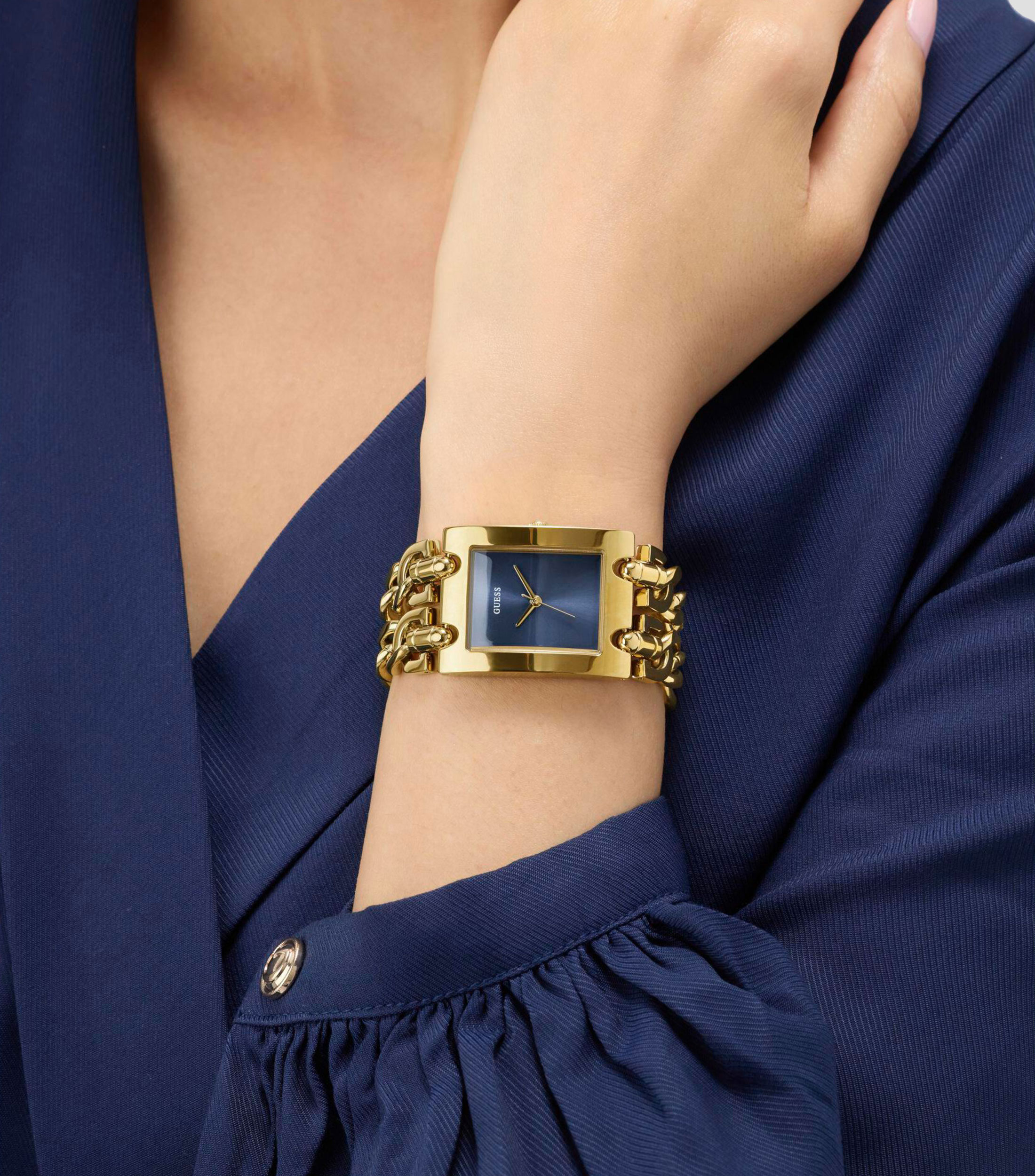 Reloj para Mujer Heavy Metal casual dorado