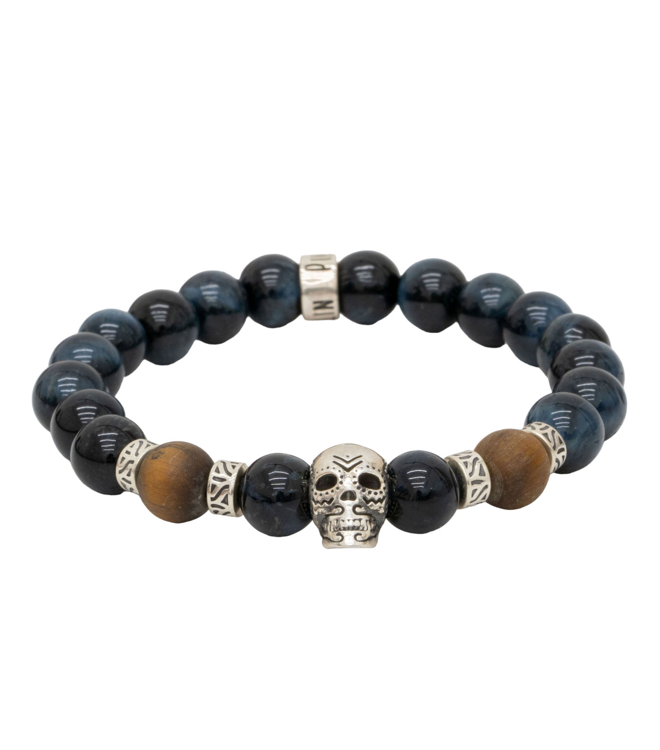Brazalete con piedra ojo de tigre Hombre