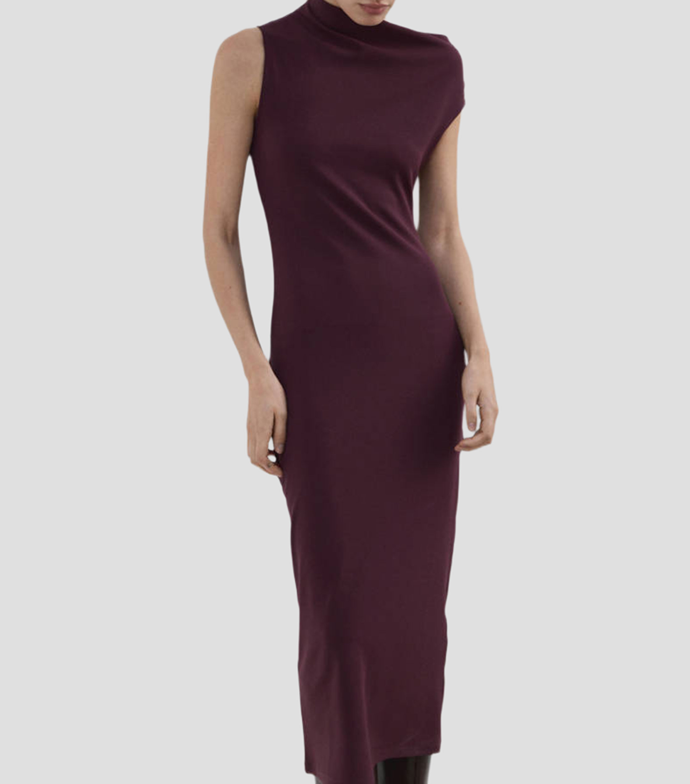 Vestido formal midi liso Mujer